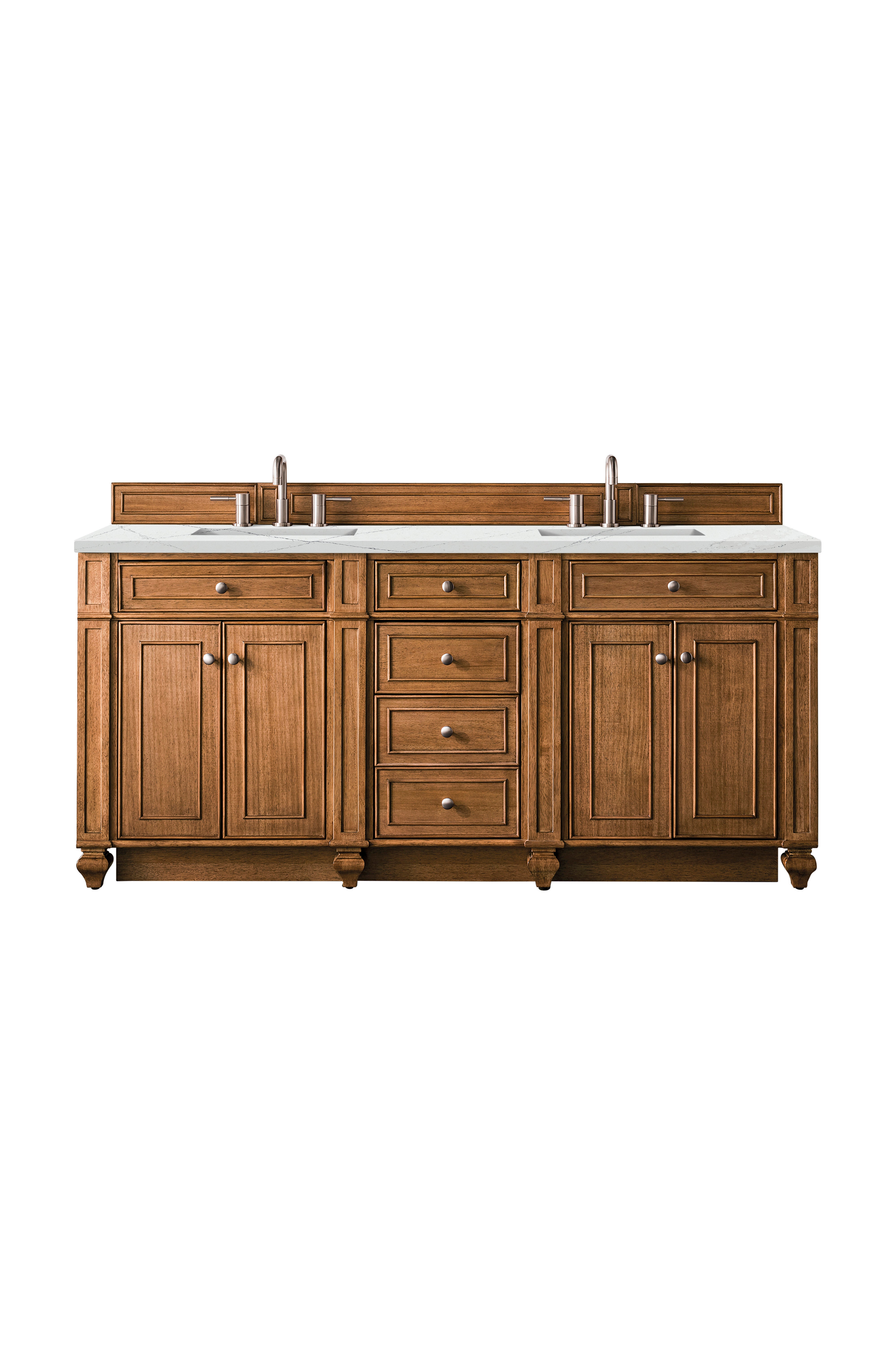 James Martin Vanities Bristol 72" Double Vanity - Saddle Brown