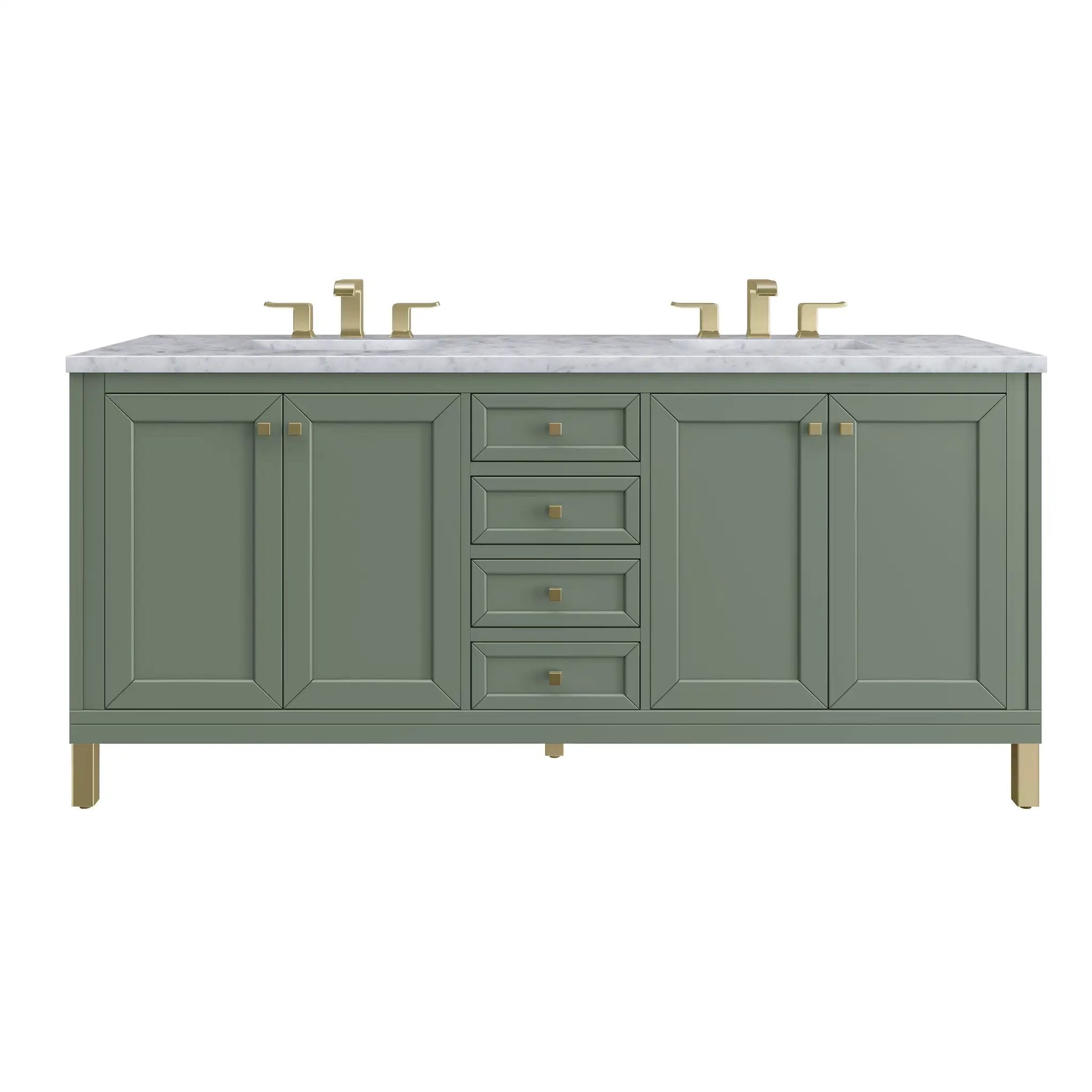 James Martin Chicago 72" Double Vanity Set - Smokey Celadon by James Martin Vanities