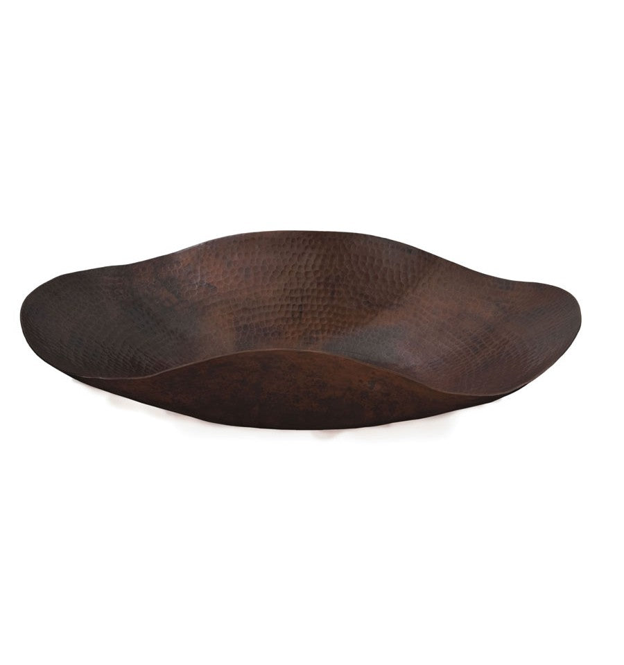 aged copper hammered sink