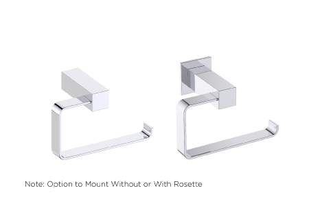 polished chrome tissue holder