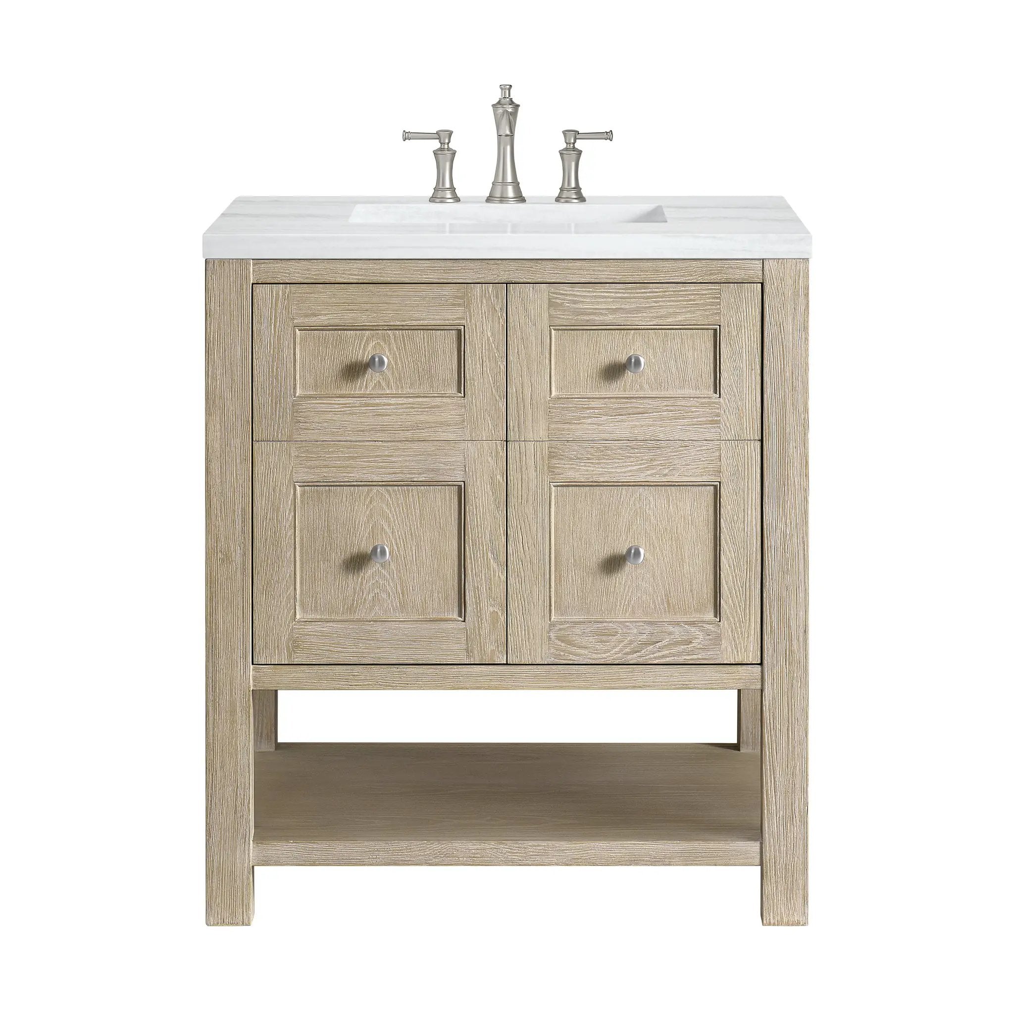 James Martin Breckenridge 30" Single Vanity Set - Whitewashed Oak by James Martin Vanities