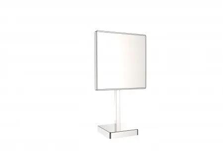 polished chrome square mirror