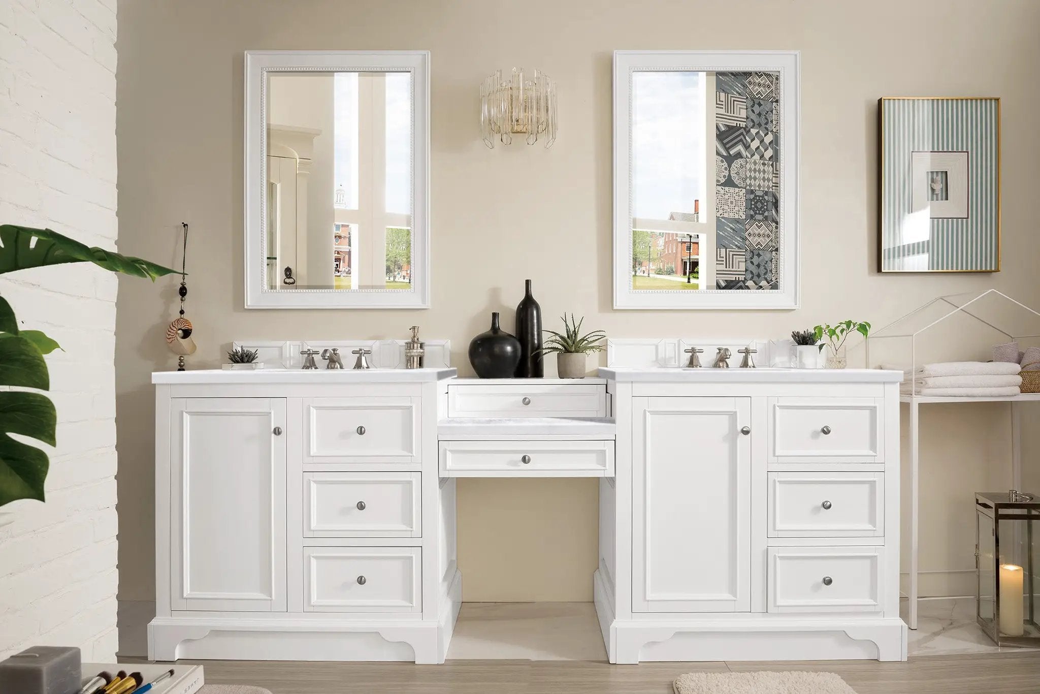 bright white vanity