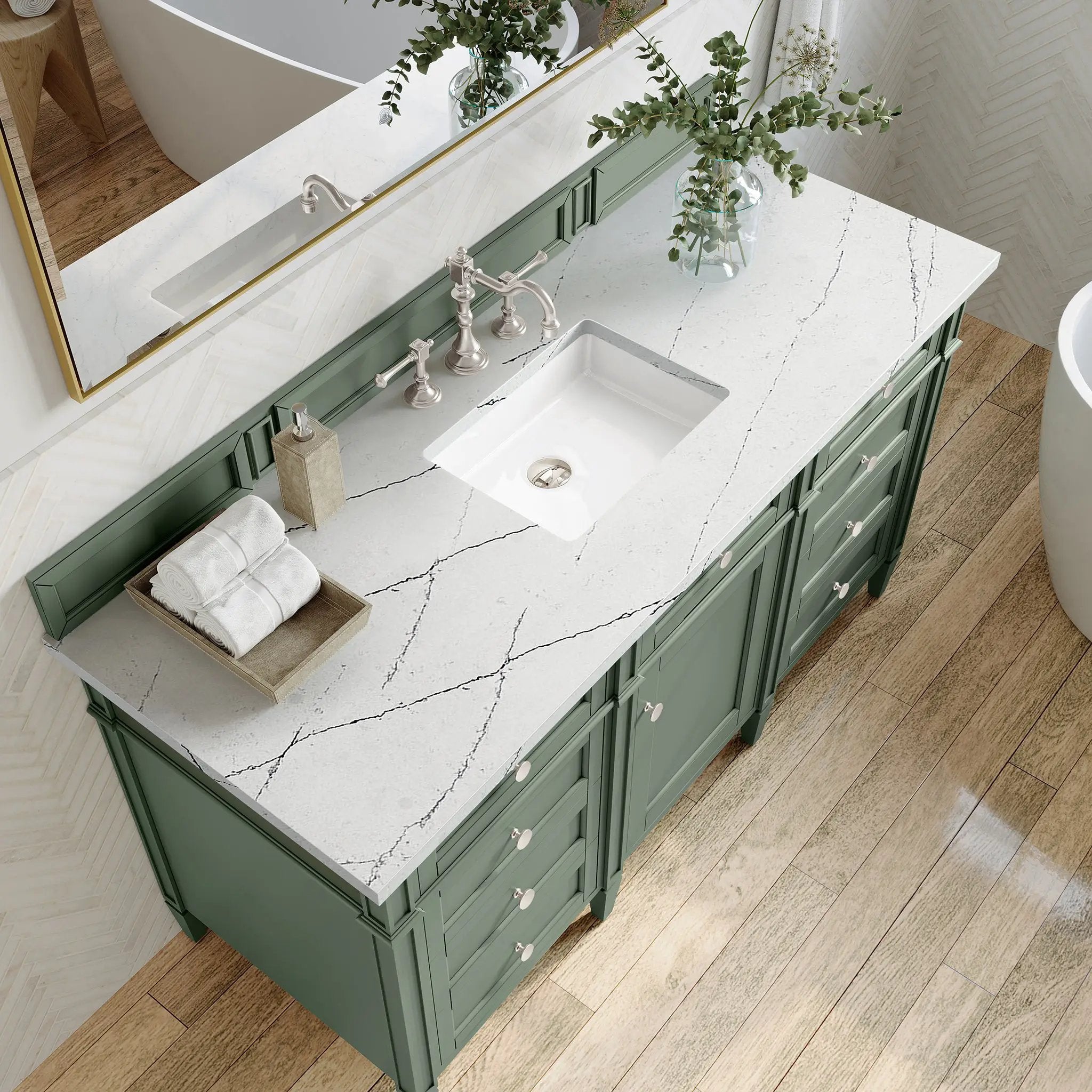 smokey celadon vanity