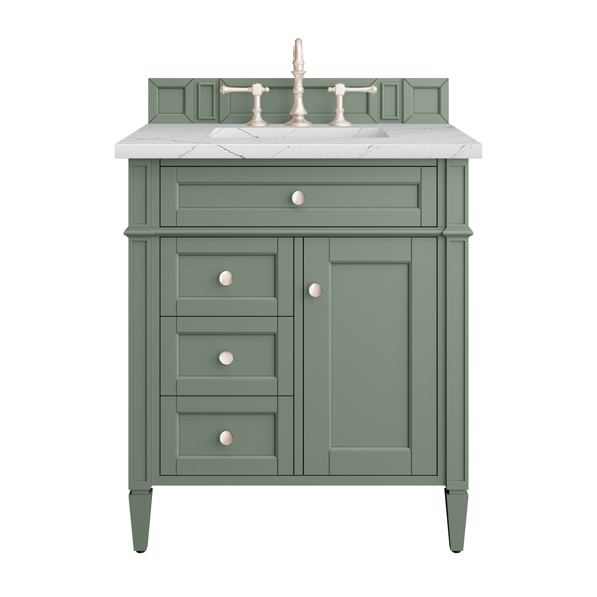 James Martin Vanities Brittany 30" Single Vanity - Smokey Celadon