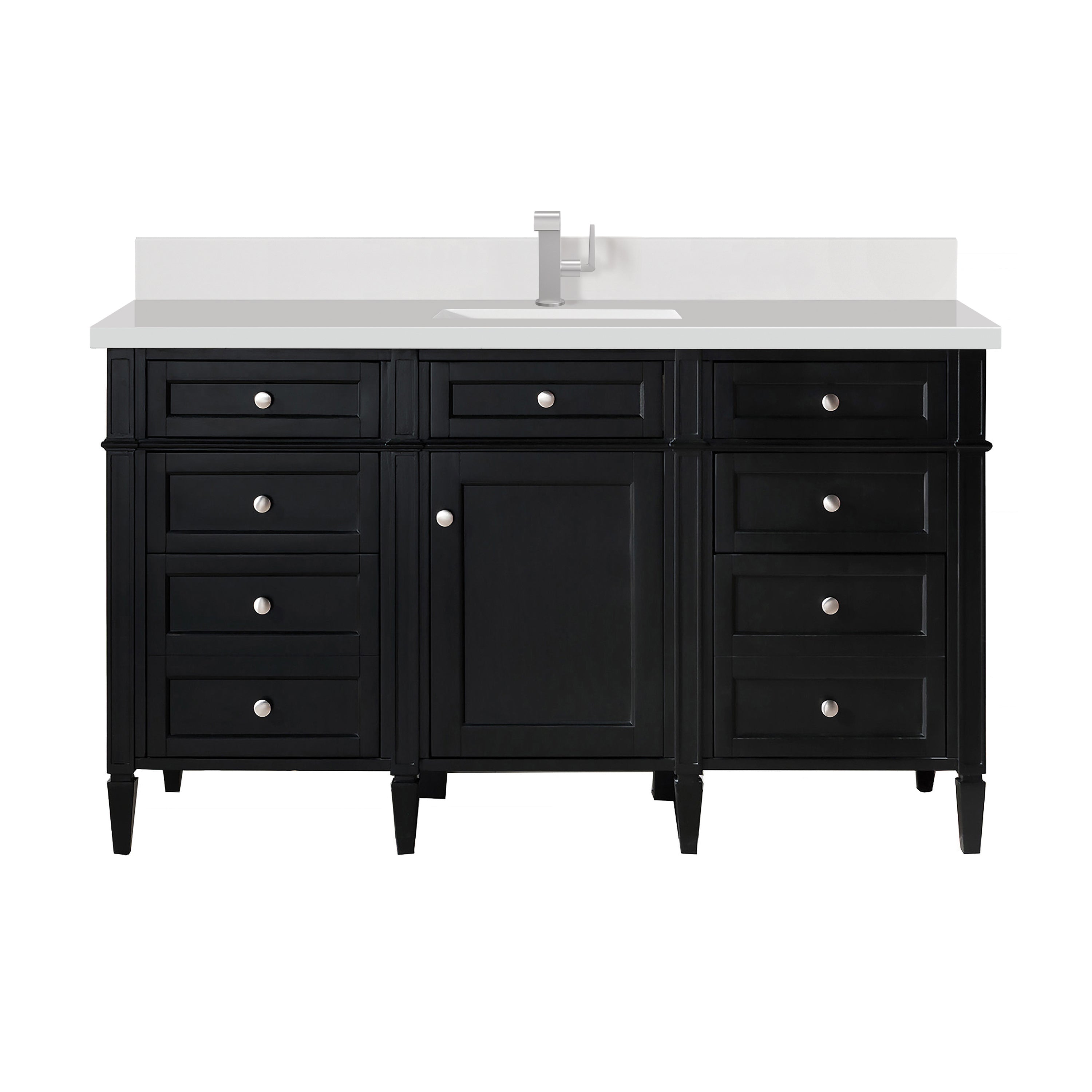 James Martin Vanities Brittany 60" Single Vanity - Black Onyx
