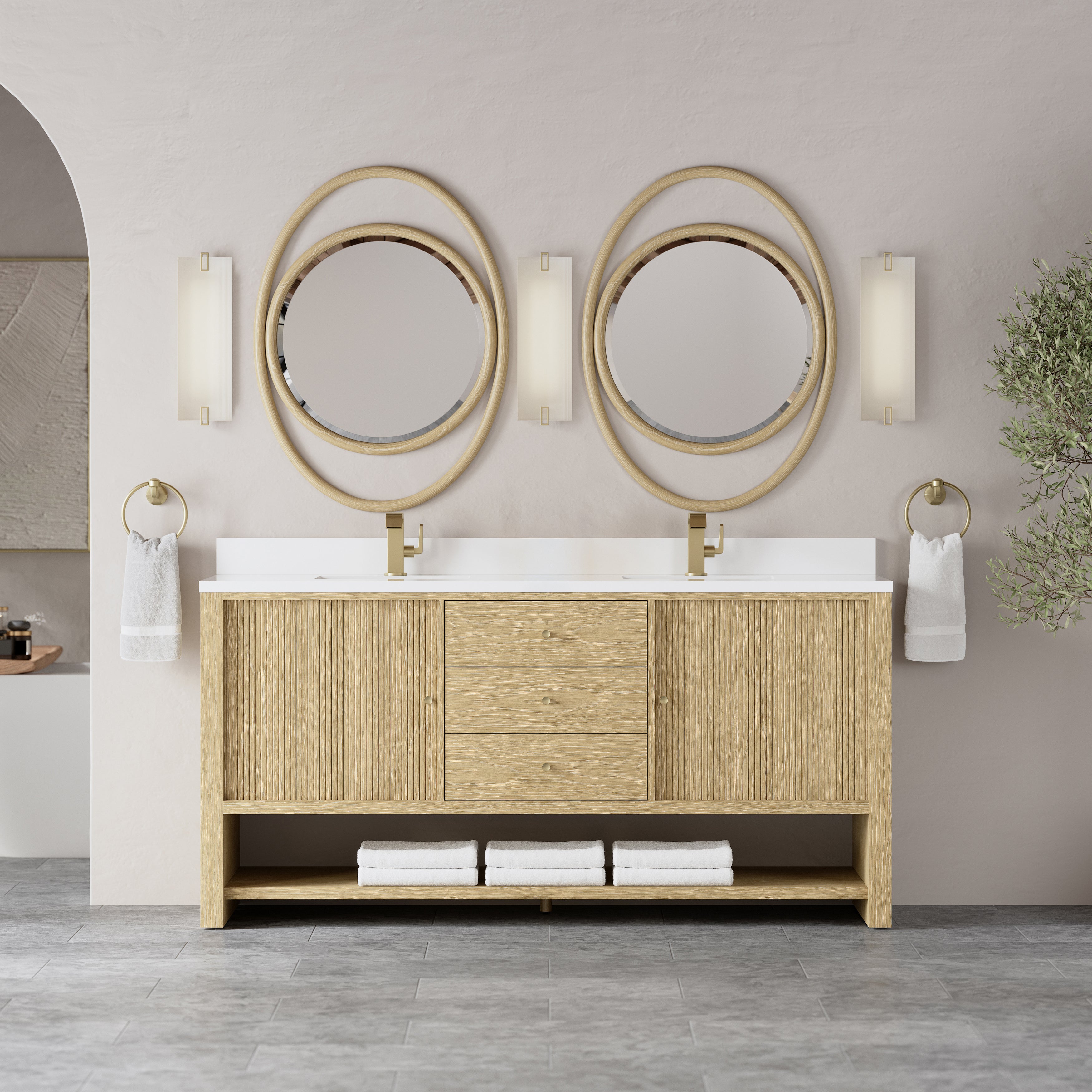 sunwashed oak vanity