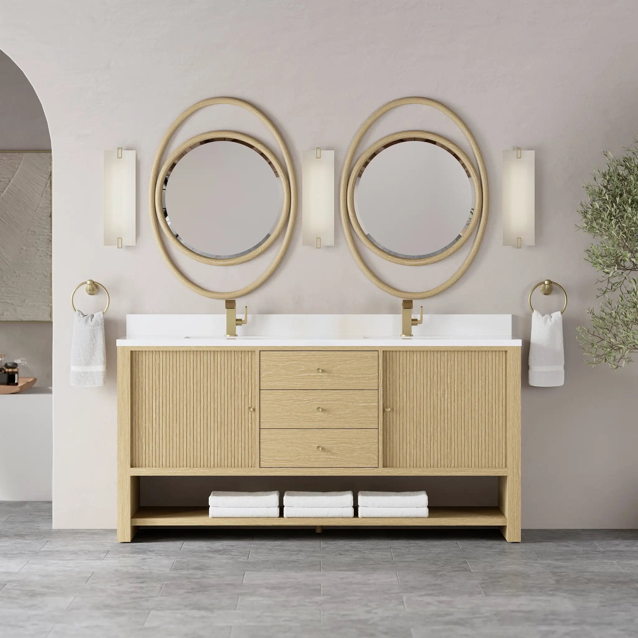 sunwashed oak vanity