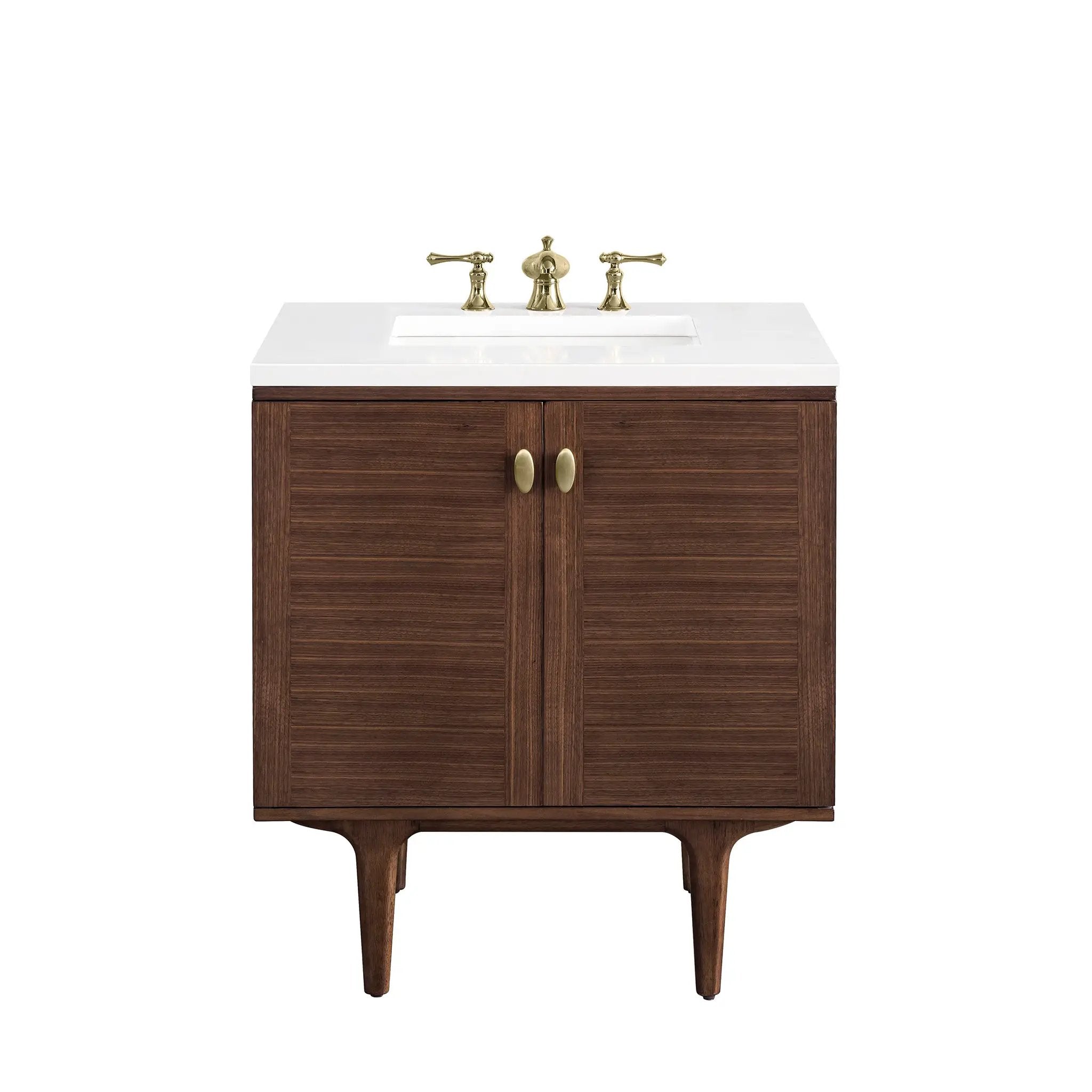 James Martin Amberly 30" Single Vanity Set - Mid-Century Walnut by James Martin Vanities