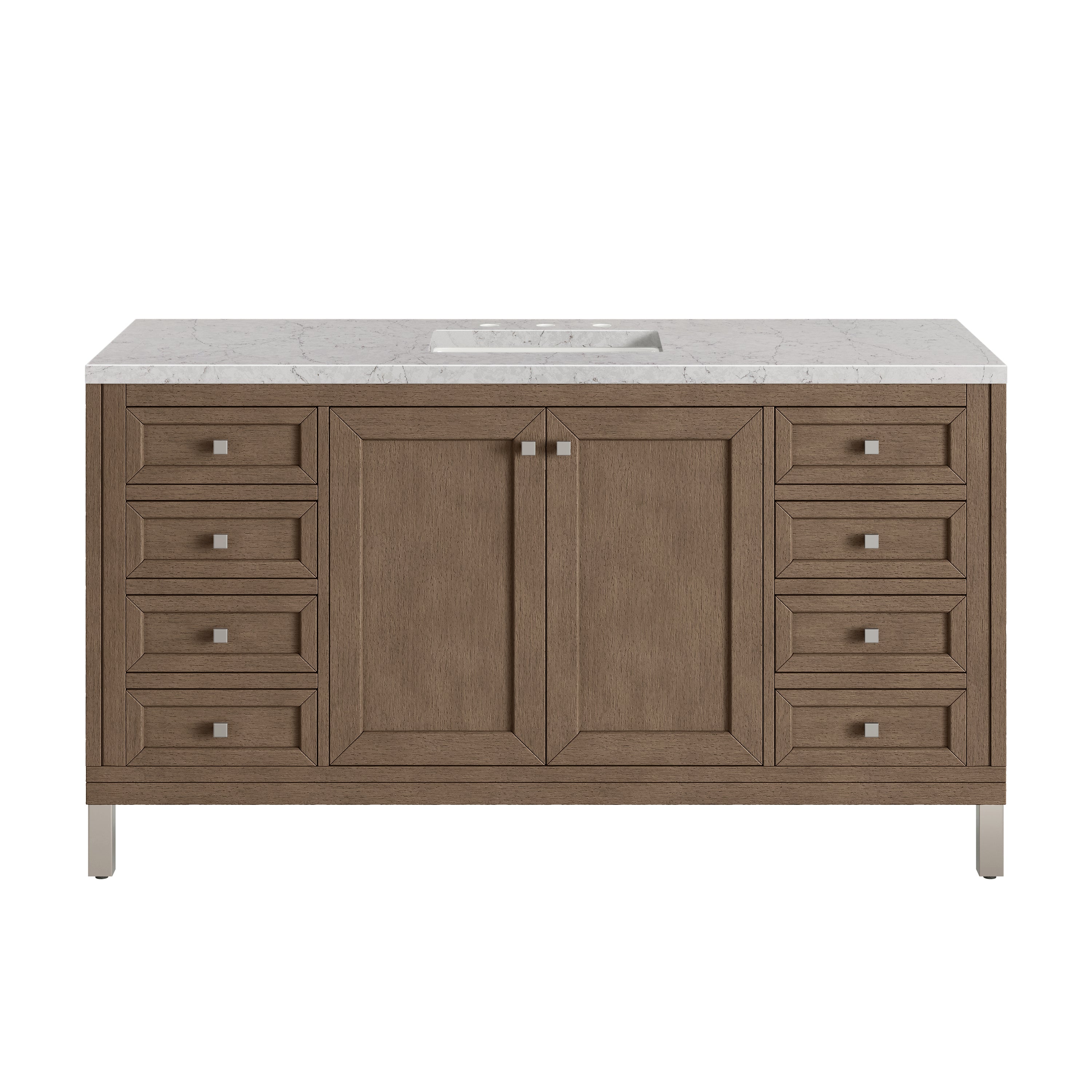 James Martin Vanities Chicago 60" Single Vanity - Whitewashed Walnut