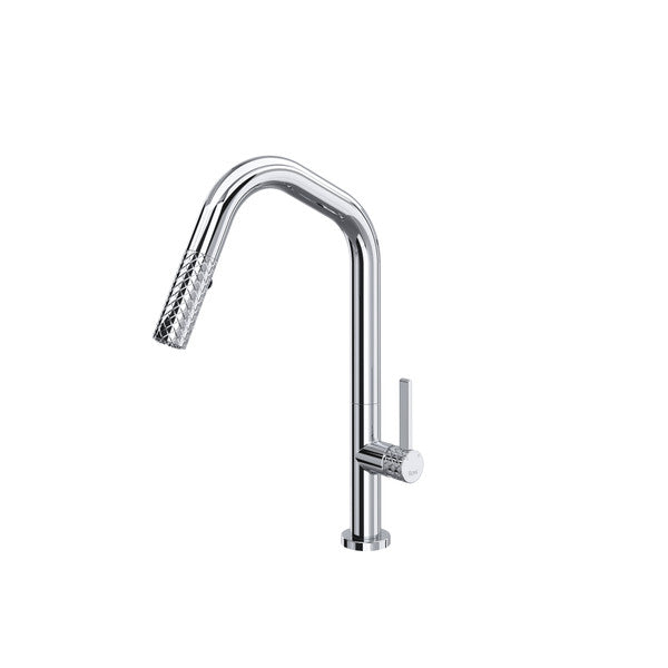 polished chrome kitchen faucet