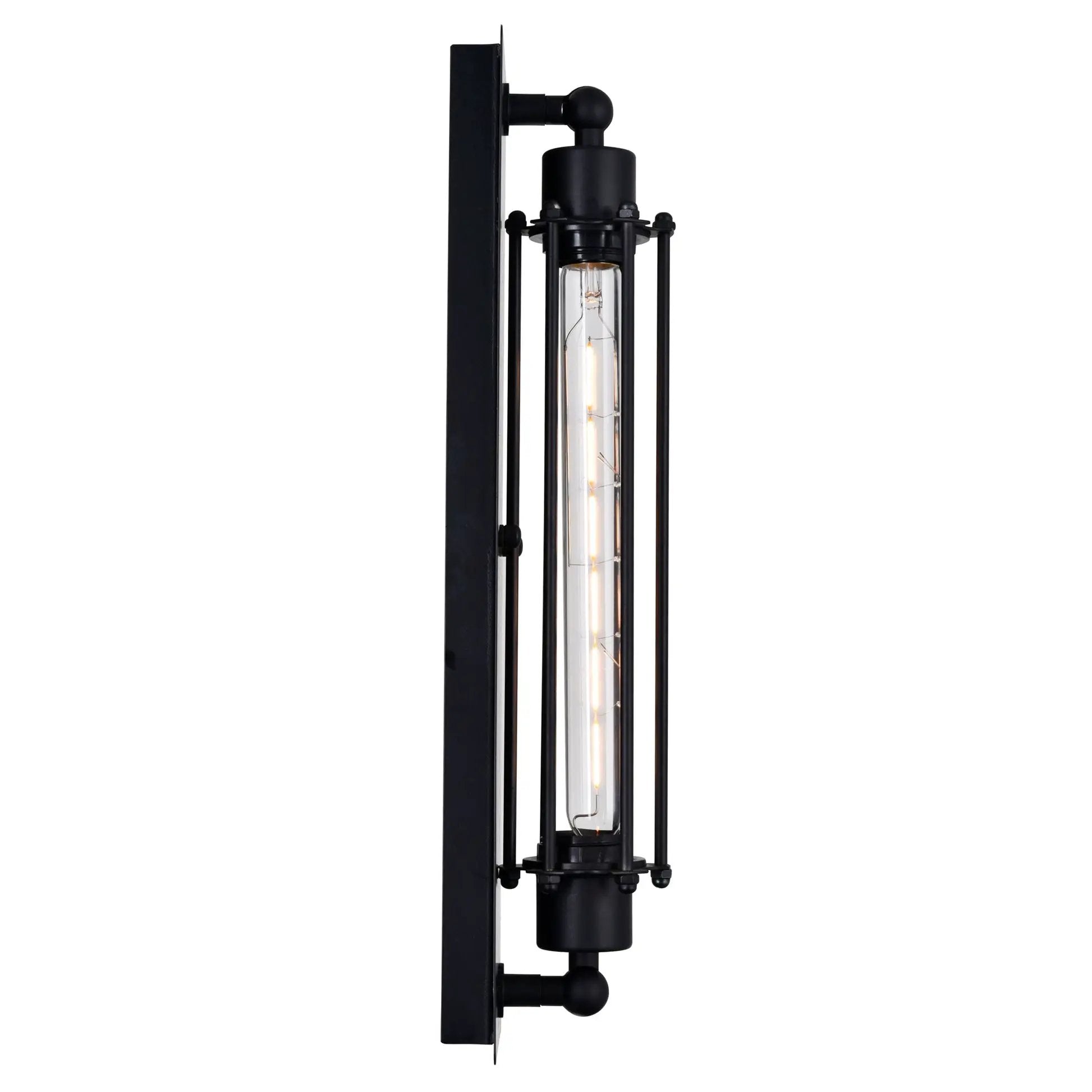black wall sconce