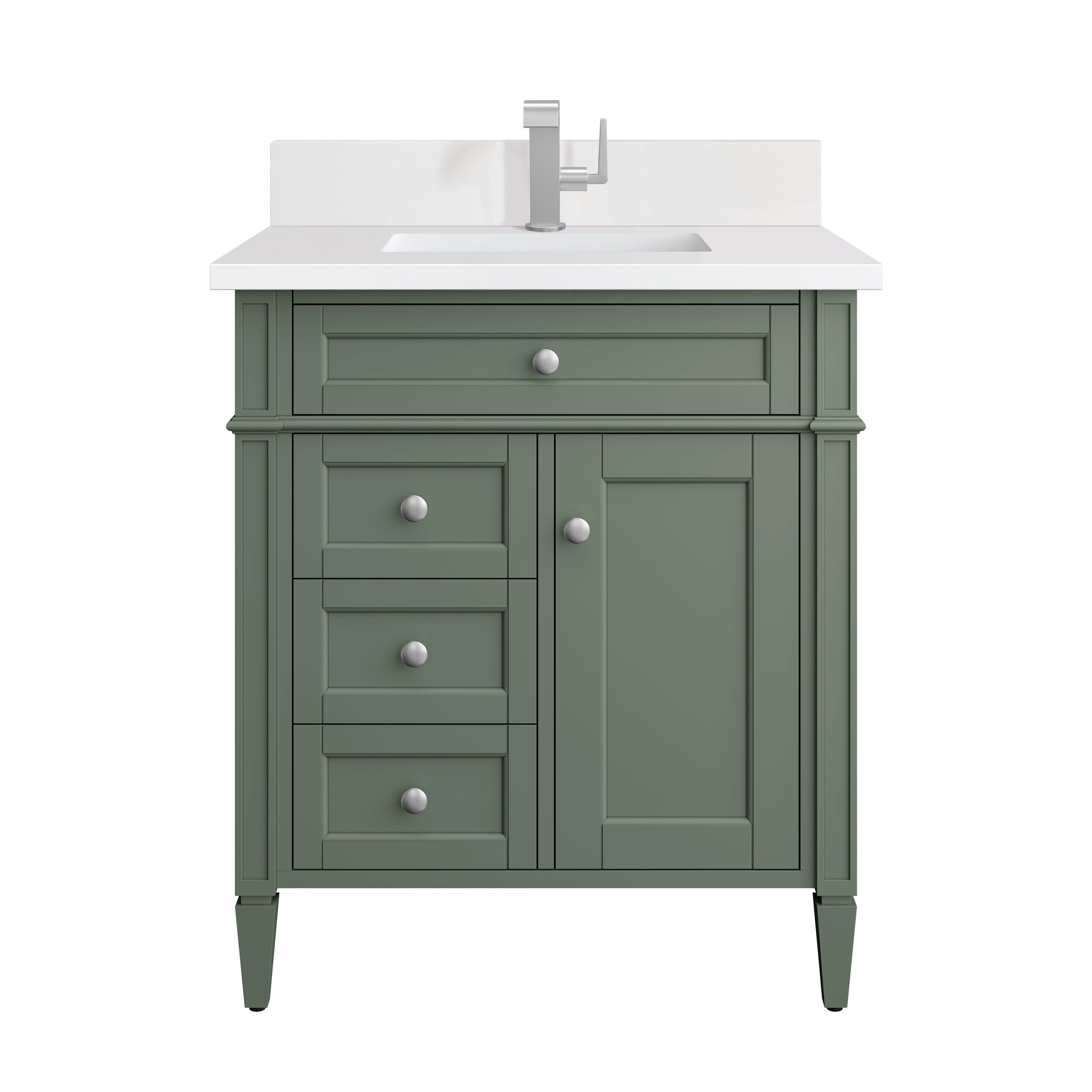 James Martin Vanities Brittany 30" Single Vanity - Smokey Celadon