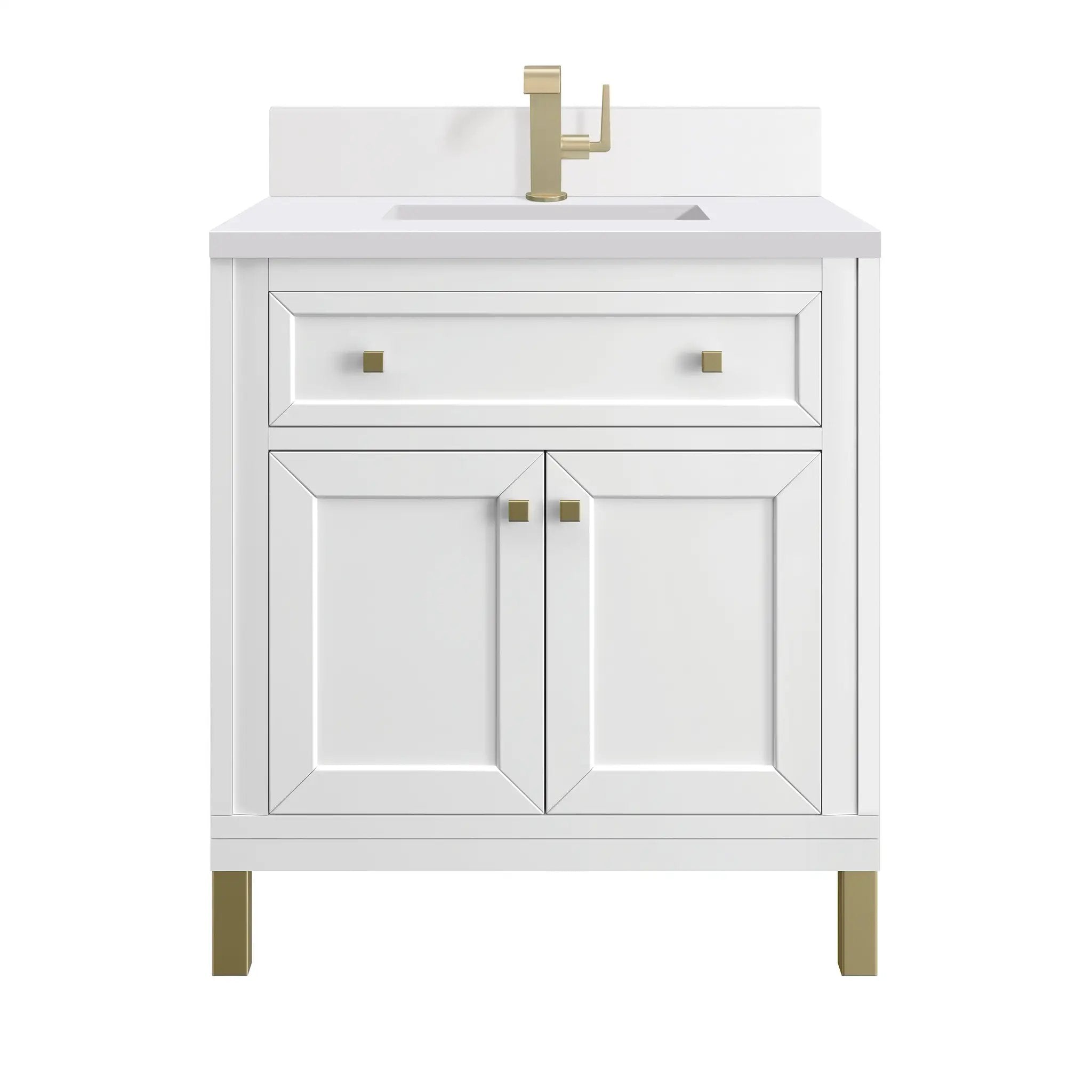 James Martin Chicago 30" Single Vanity Set - Glossy White by James Martin Vanities