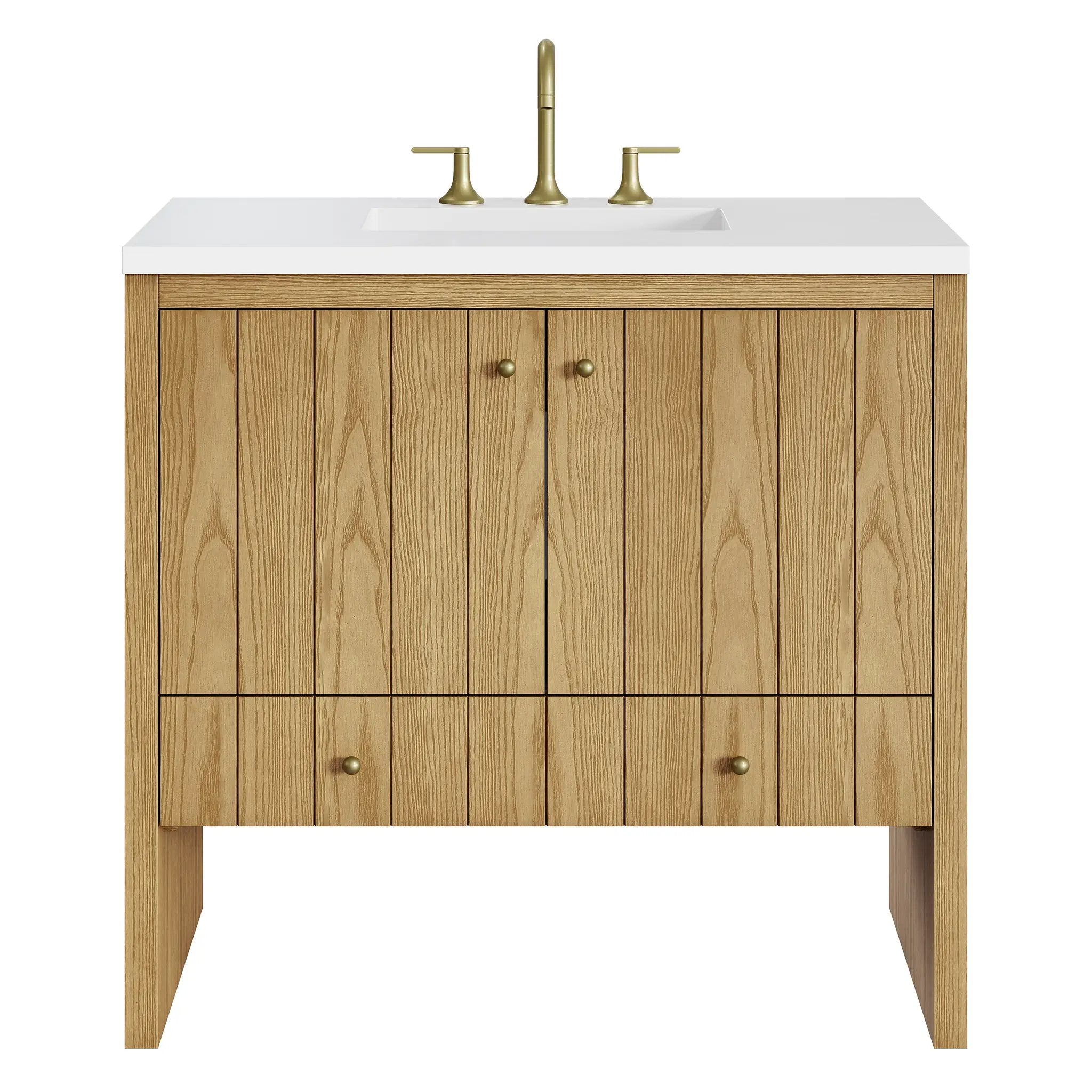 James Martin Hudson 36" Single Vanity Set - Light Natural Oak by James Martin Vanities