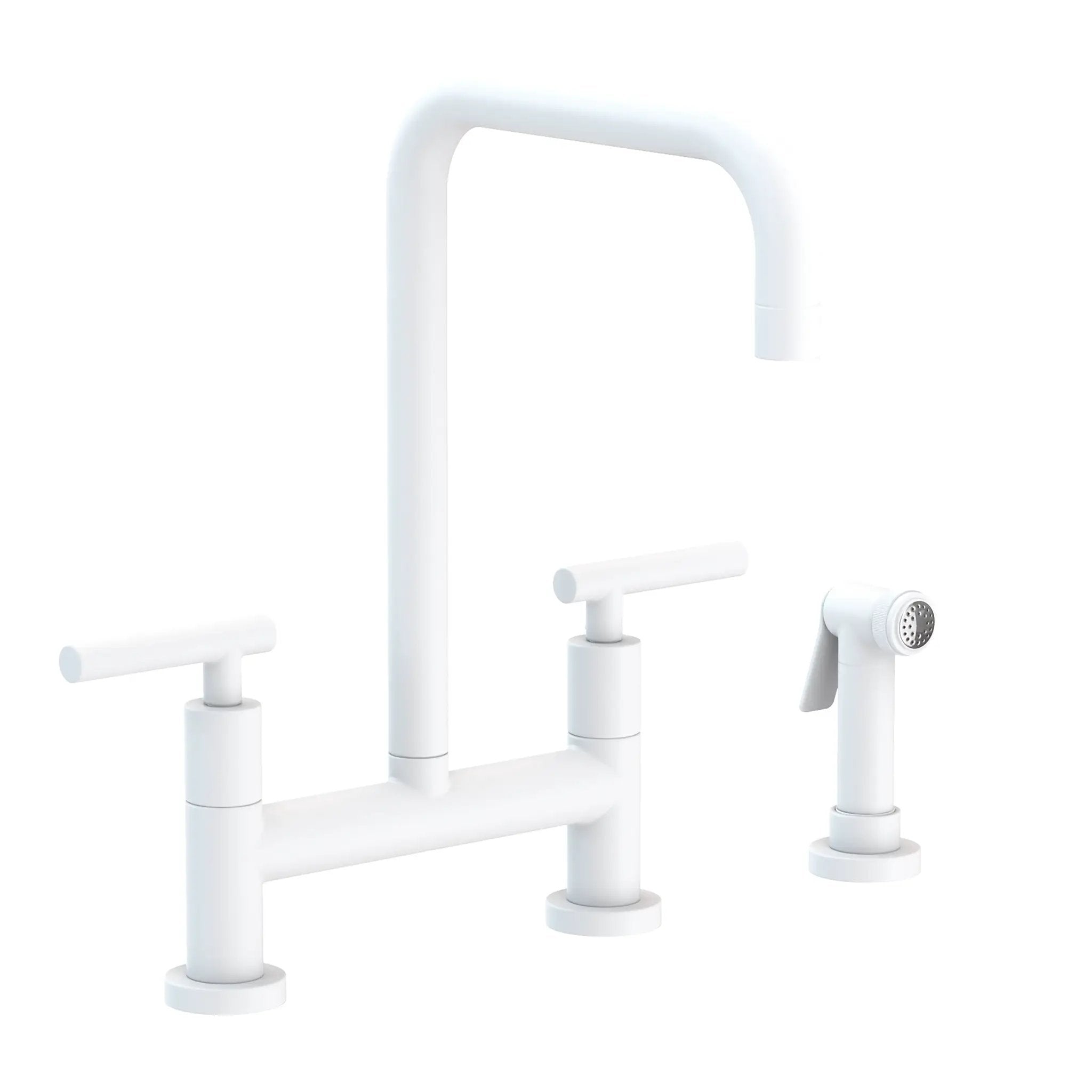 Newport Brass East Square Kitchen Bridge Faucet with Side Spray by Newport Brass