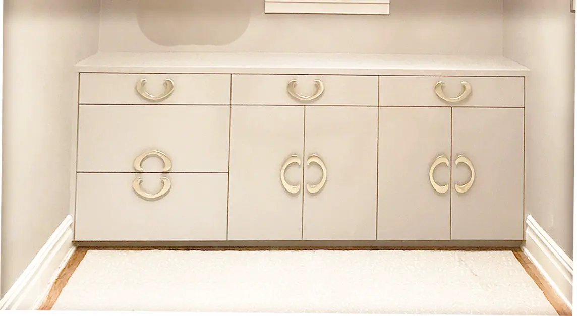 satin brass pull