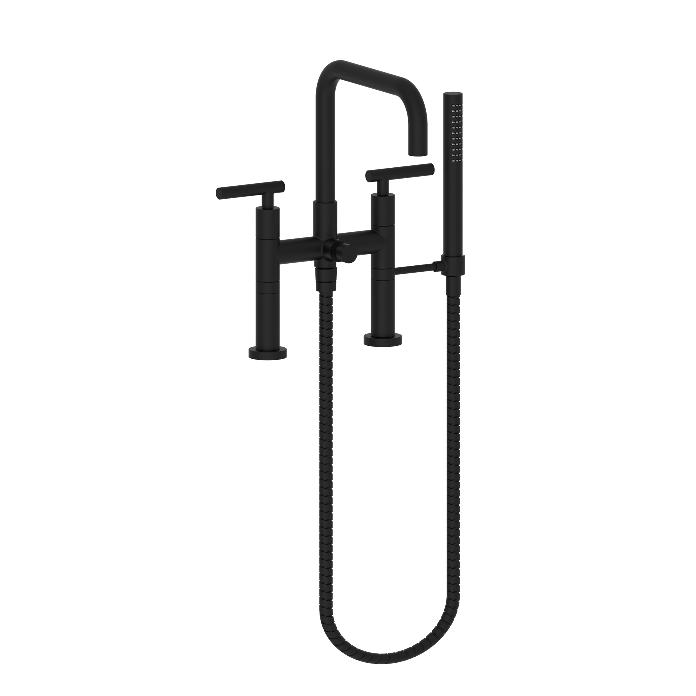 Newport Brass East Square Exposed Tub & Hand Shower Set - Deck Mount