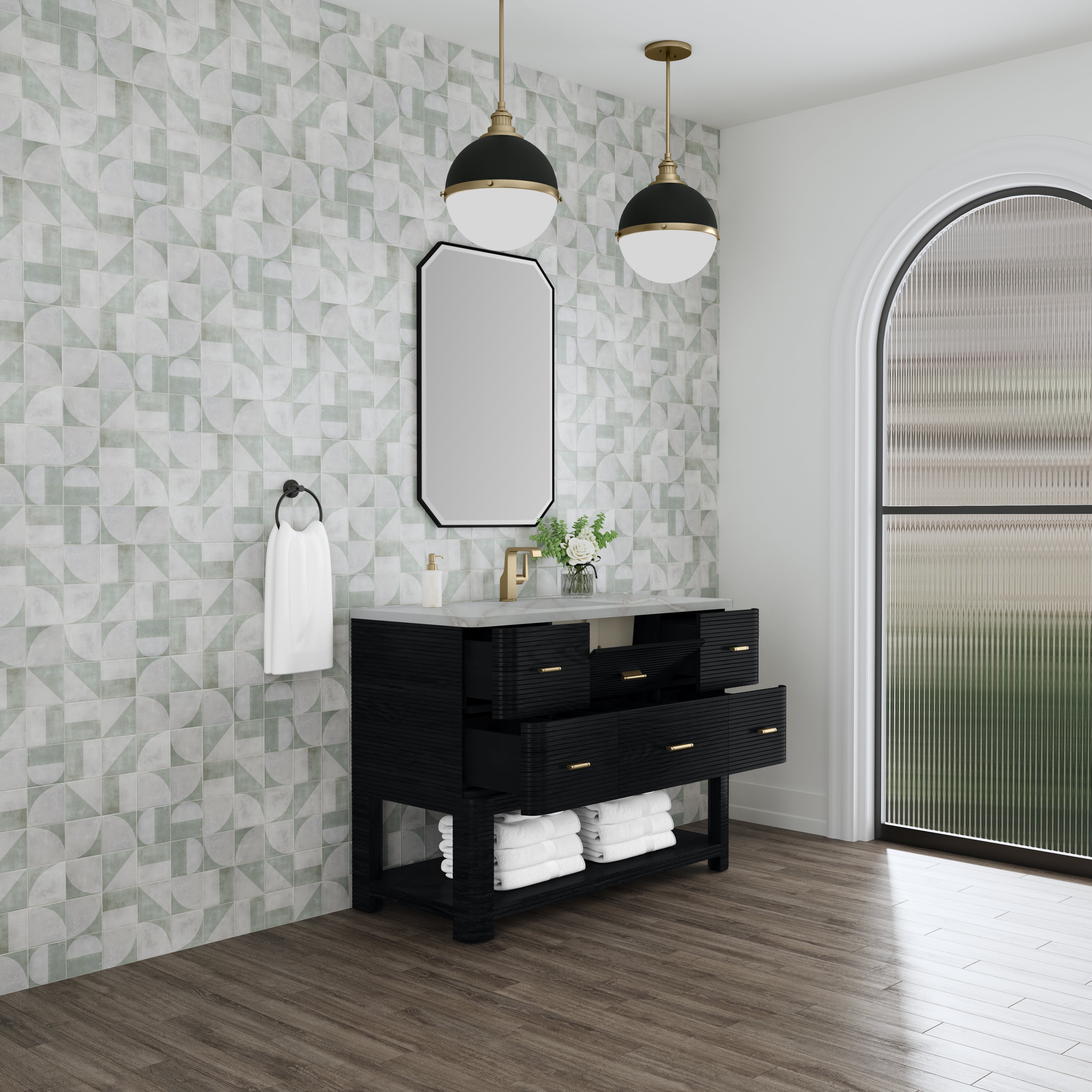 victorian silver quartz top vanity
