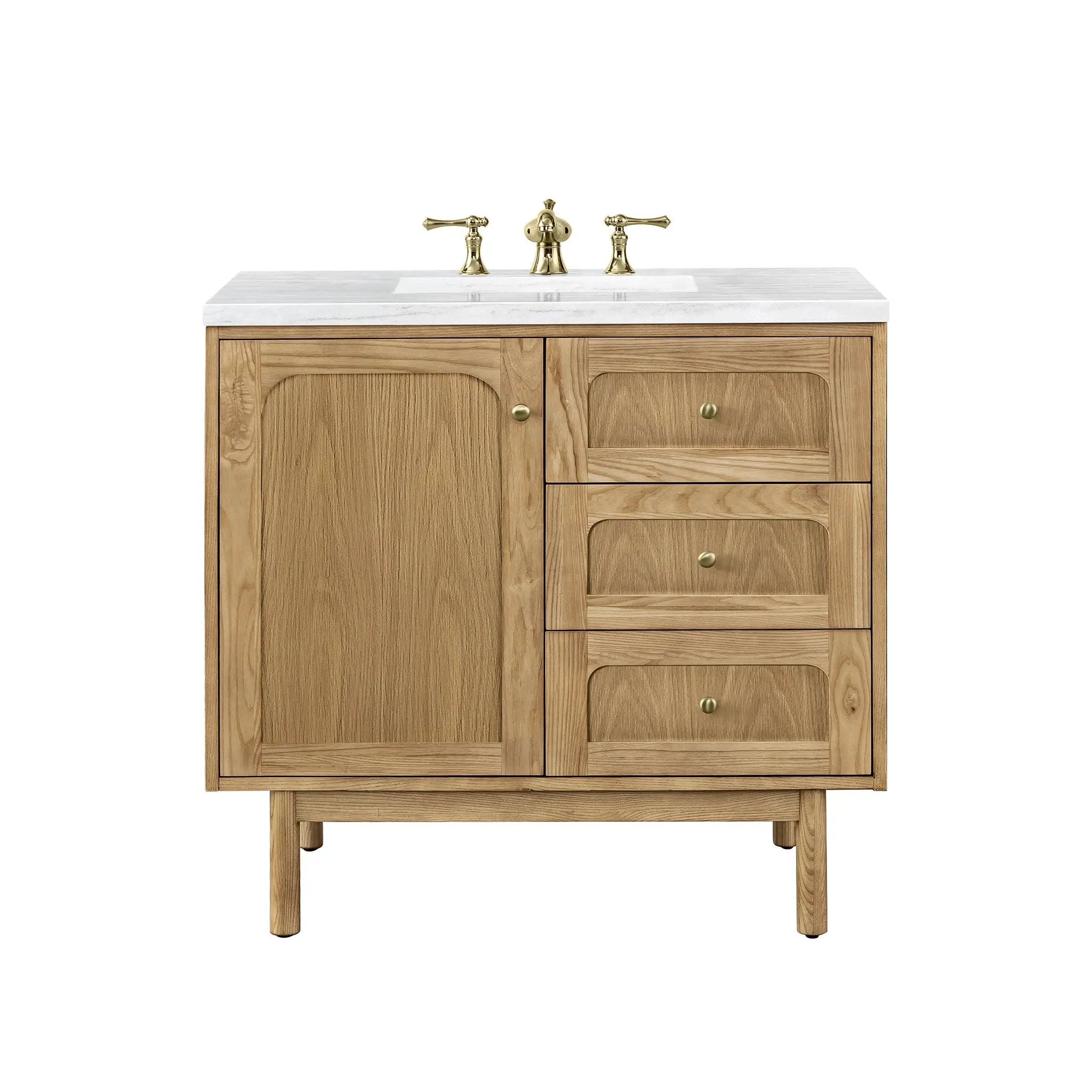 James Martin Laurent 36" Single Vanity Set - Light Natural Oak by James Martin Vanities