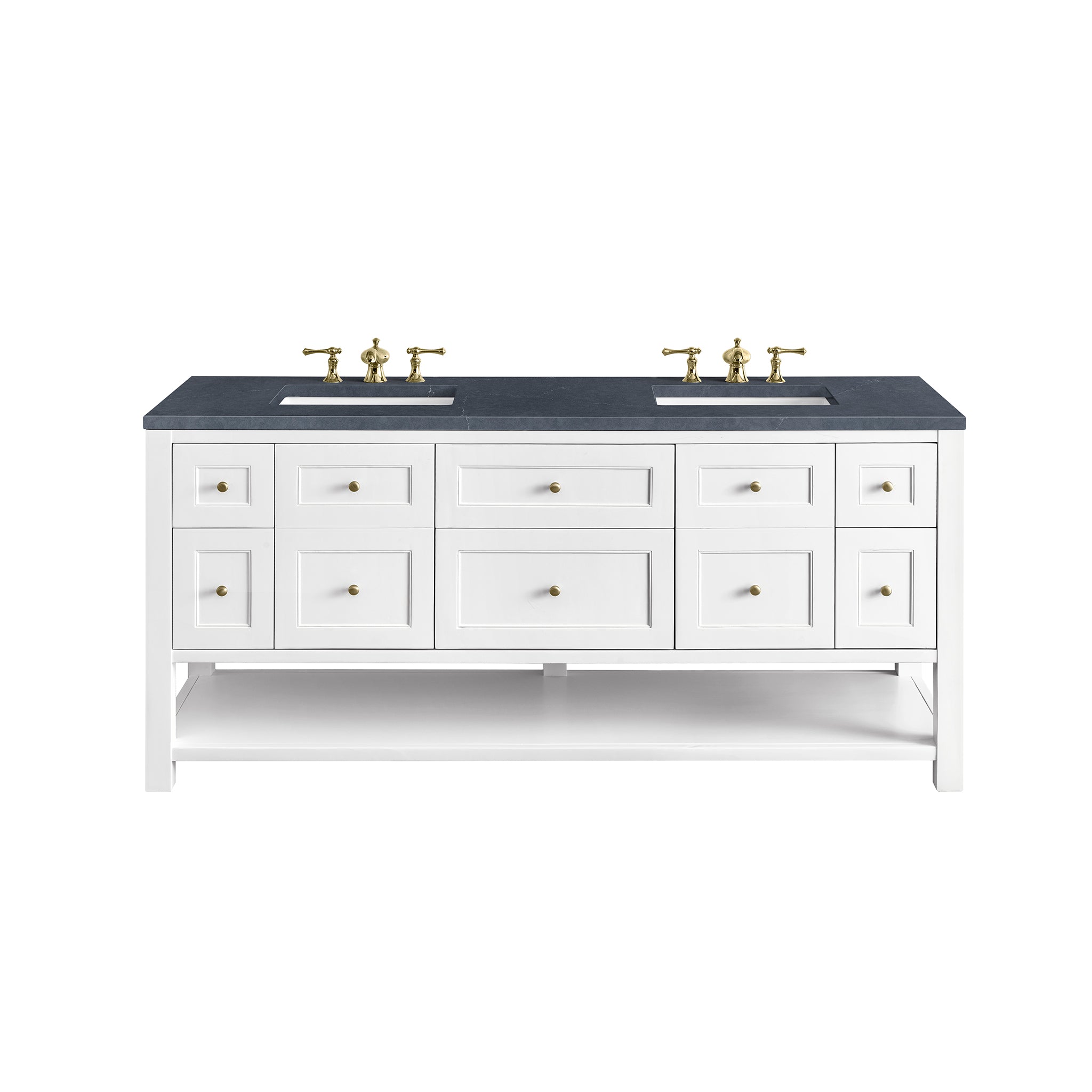 James Martin Vanities Breckenridge 72" Double Vanity - Bright White