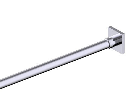 polished chrome shower rod