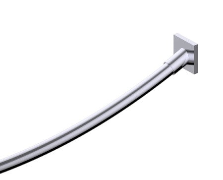 polished chrome shower rod
