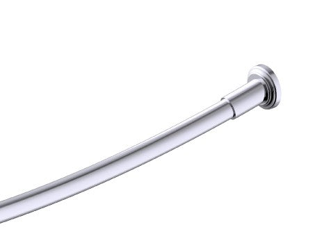 polished chrome shower rod