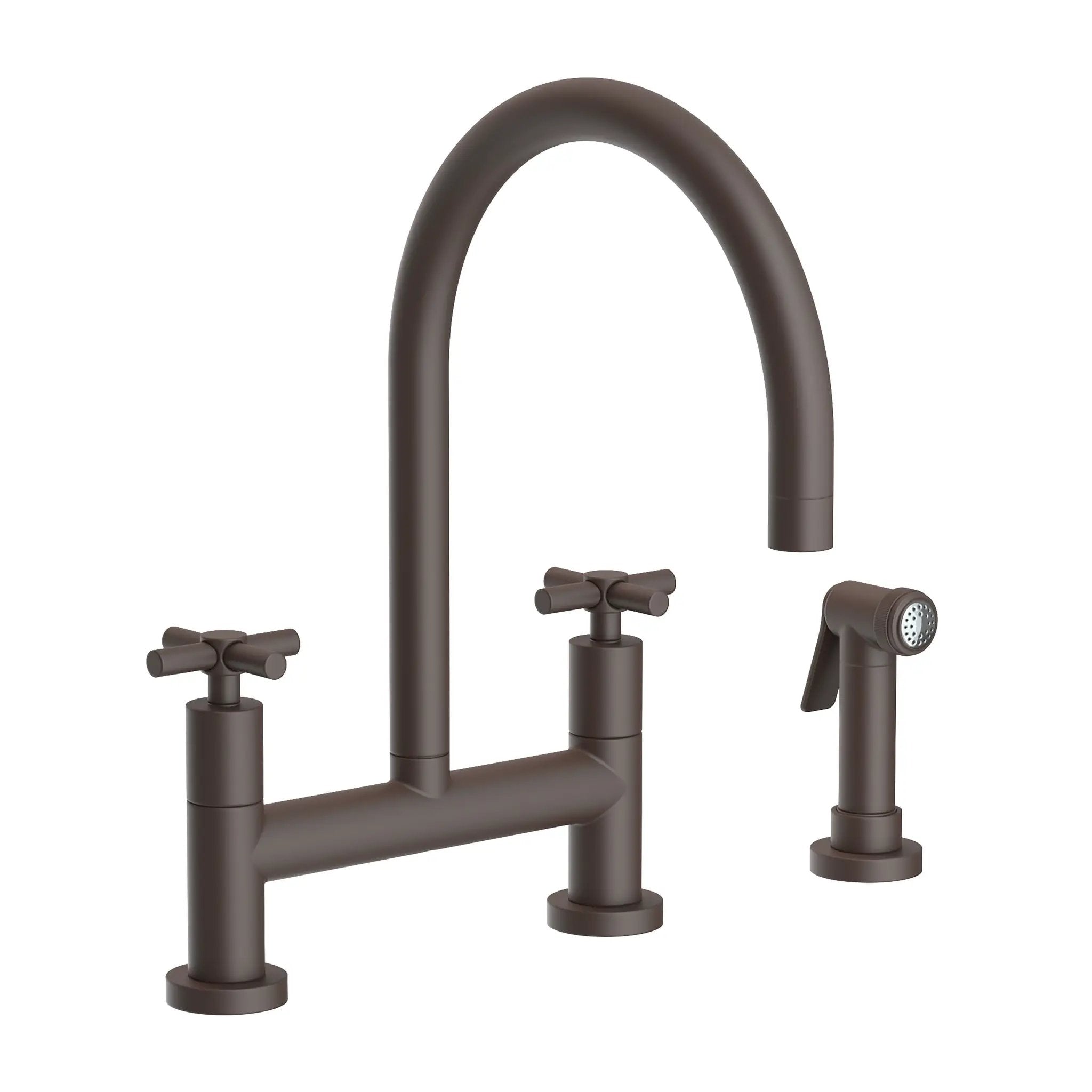 Newport Brass East Linear Kitchen Bridge Faucet with Side Spray by Newport Brass