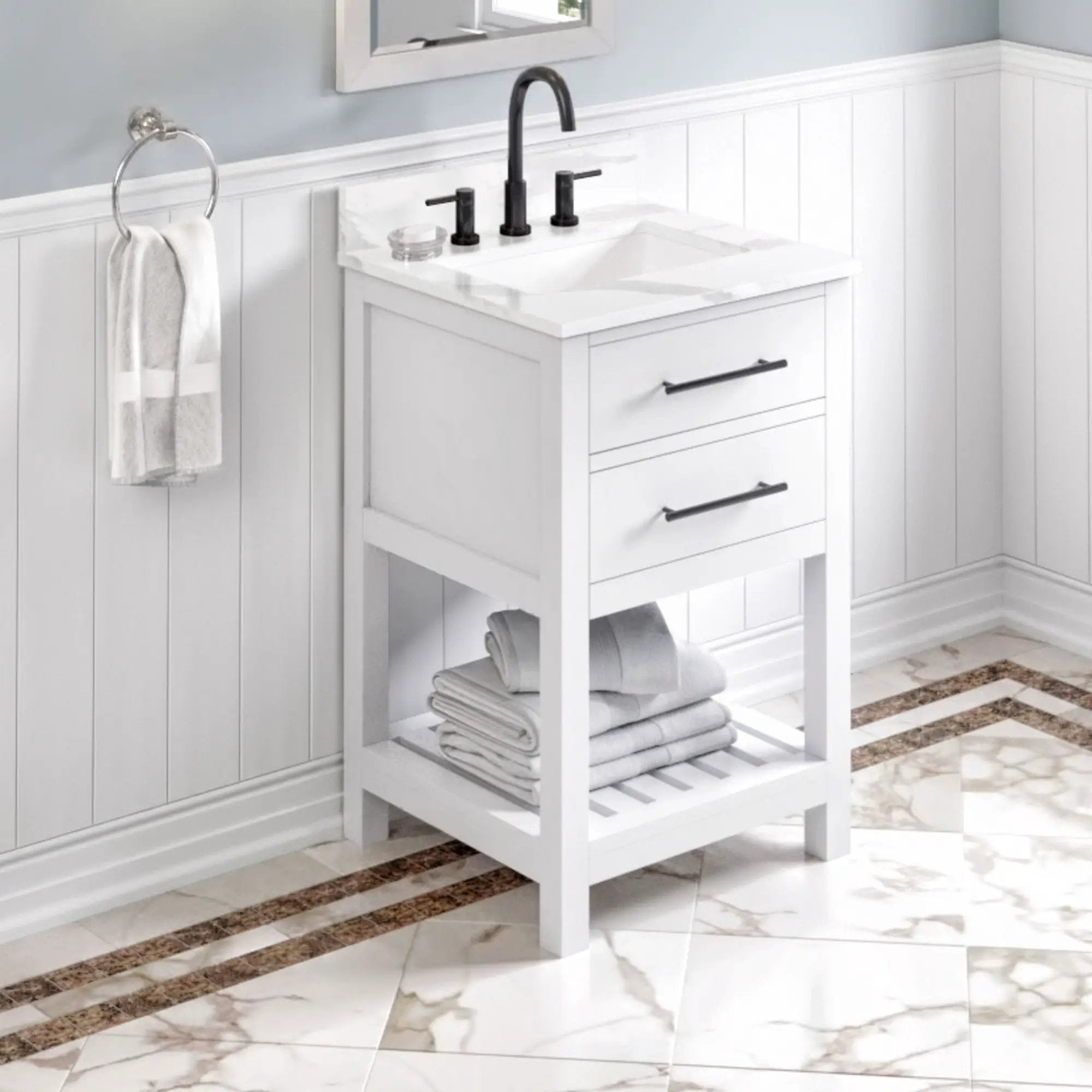 Jeffrey Alexander 24" Wavecrest Vanity Set by Jeffrey Alexander