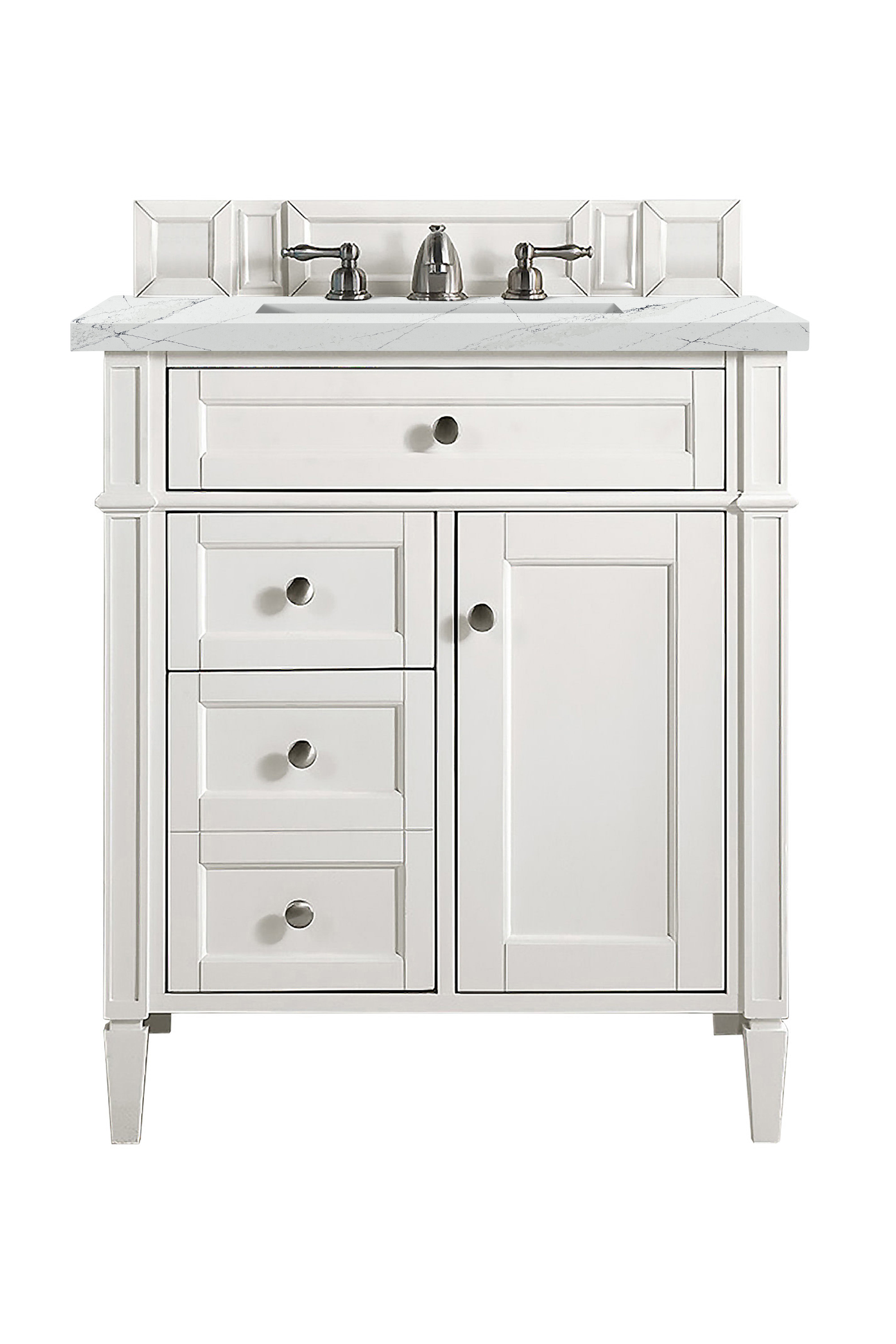 James Martin Vanities Brittany 30" Single Vanity - Bright White