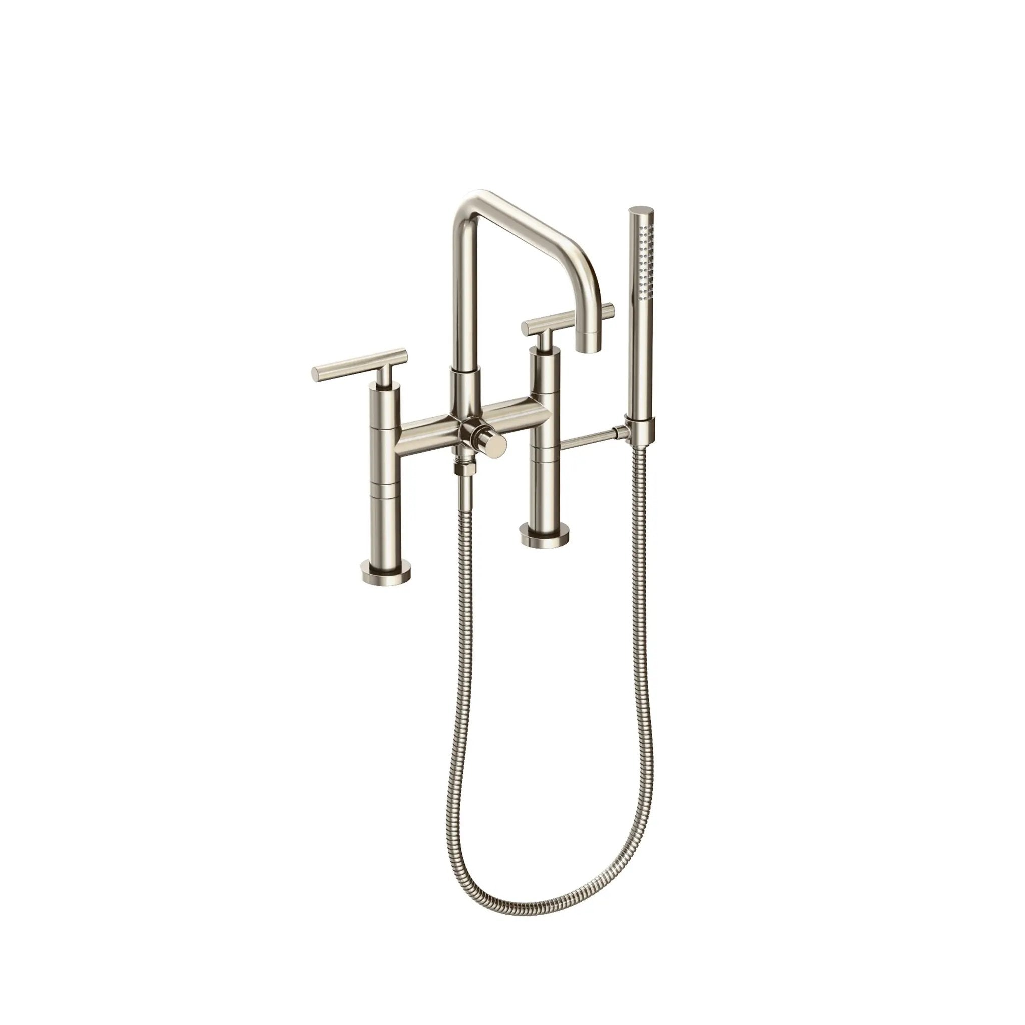 Newport Brass East Square Exposed Tub & Hand Shower Set - Deck Mount by Newport Brass