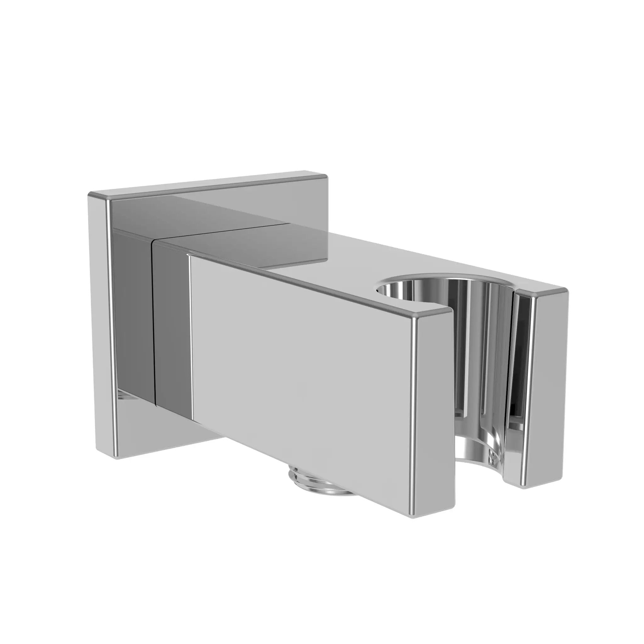 polished chrome shower elbow & holder