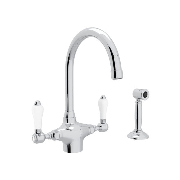 polished chrome kitchen faucet