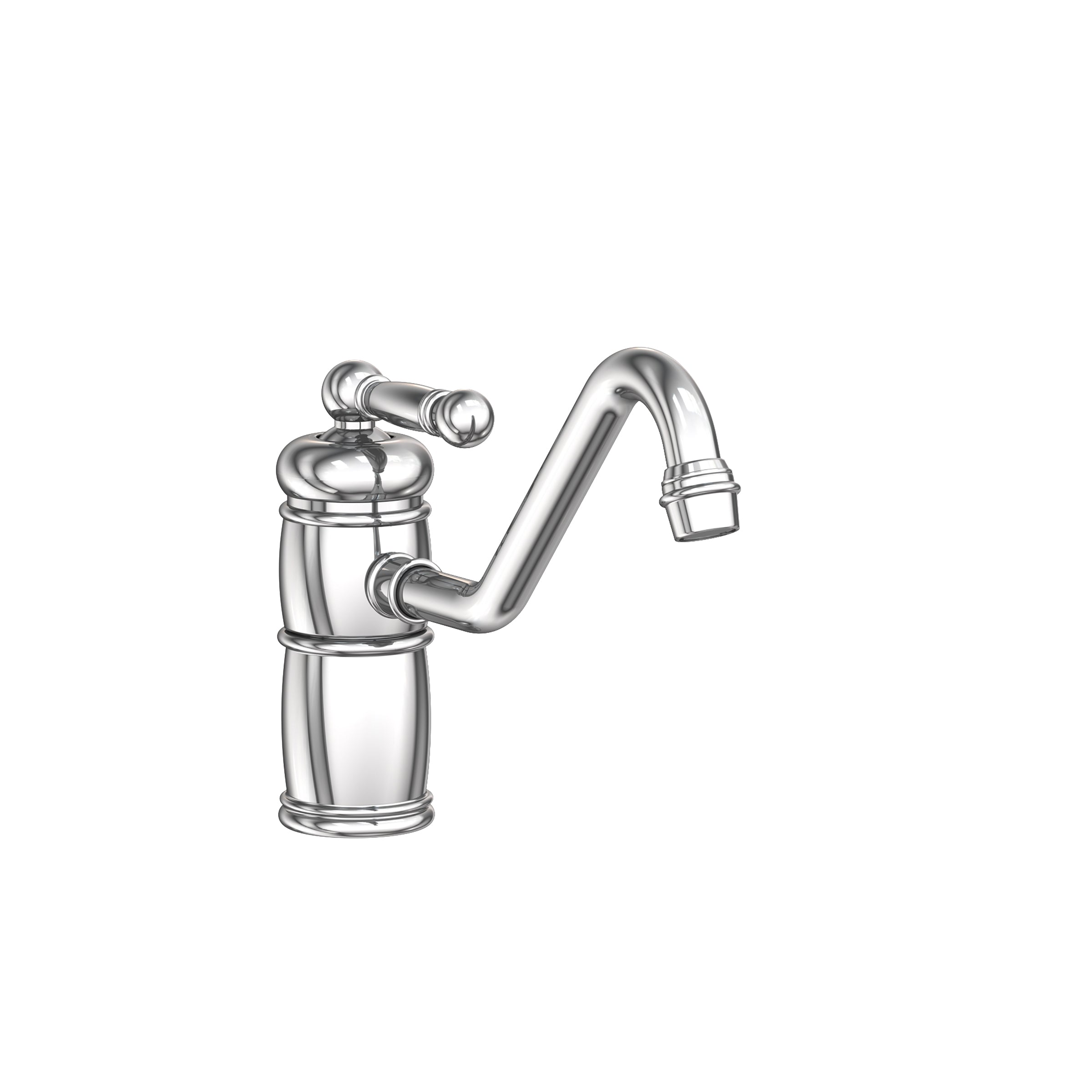 polished chrome kitchen faucet