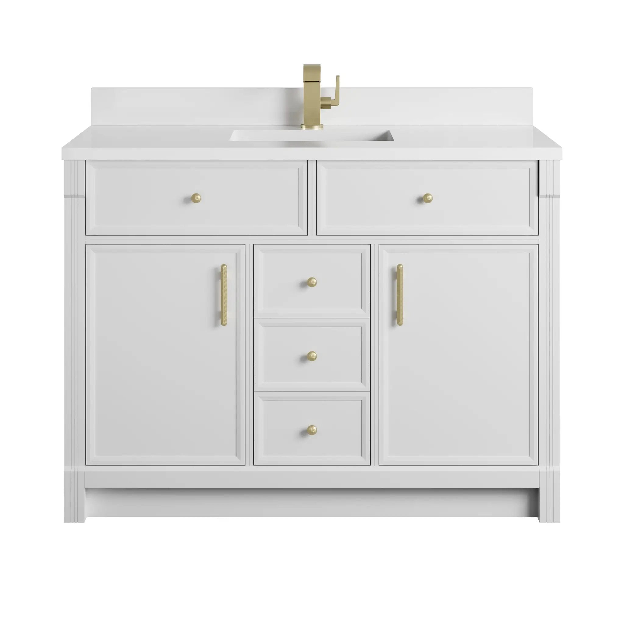 James Martin Bellshire 48" Single Vanity Set - Bright White by James Martin Vanities