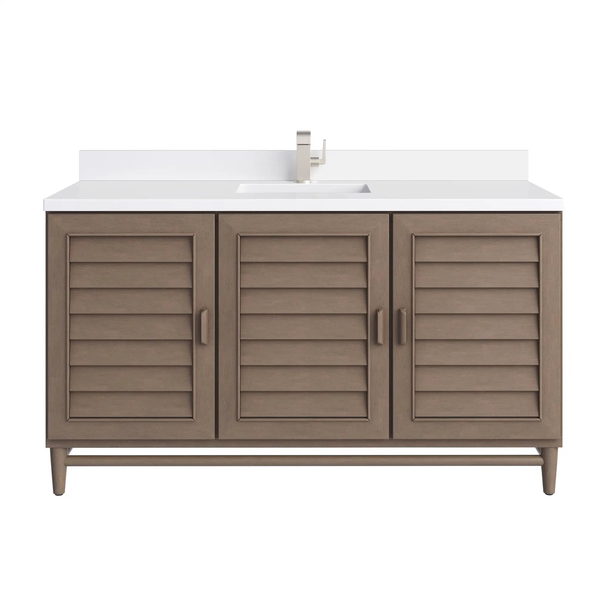 James Martin Portland 60" Single Vanity Set - Whitewashed Walnut by James Martin Vanities