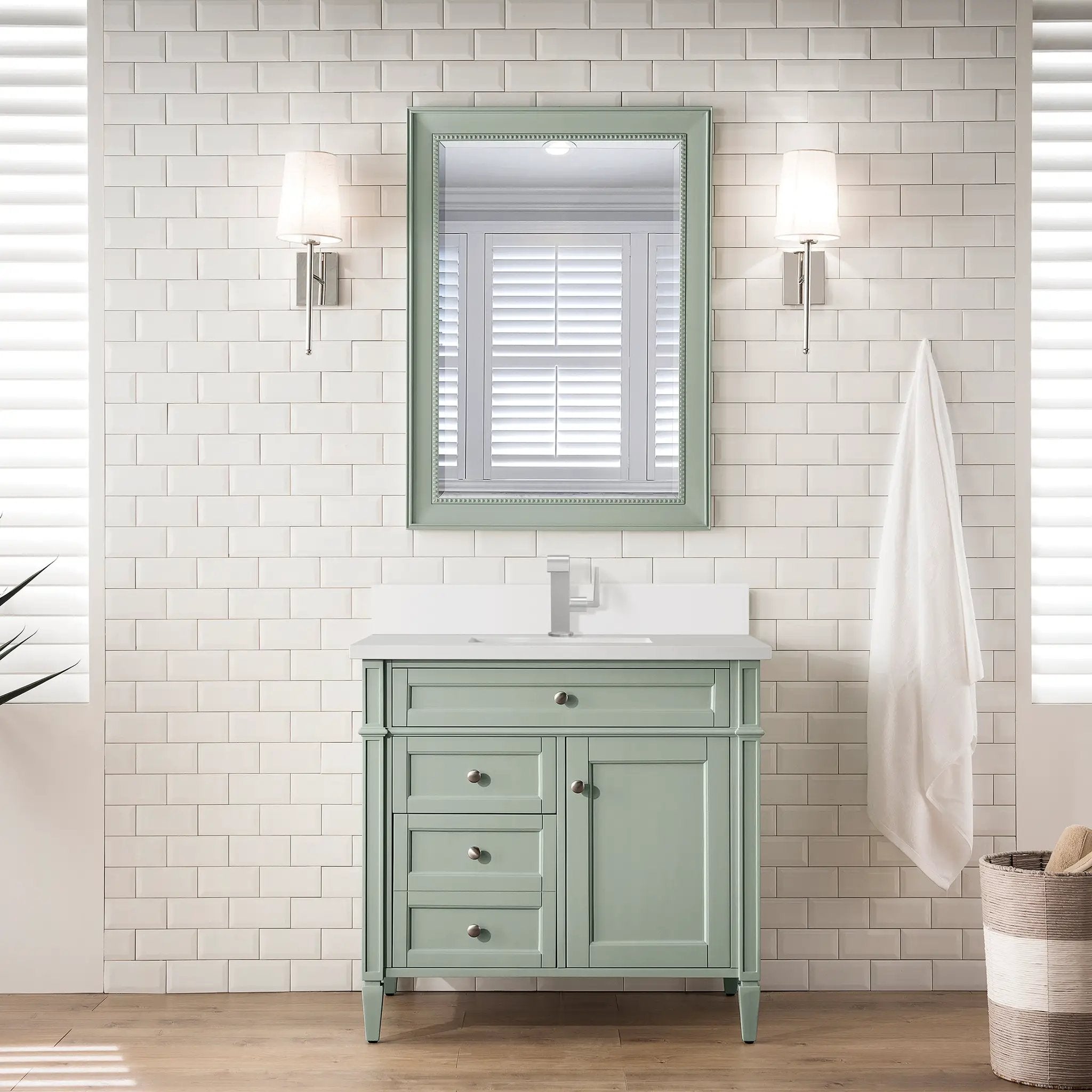 sage green vanity