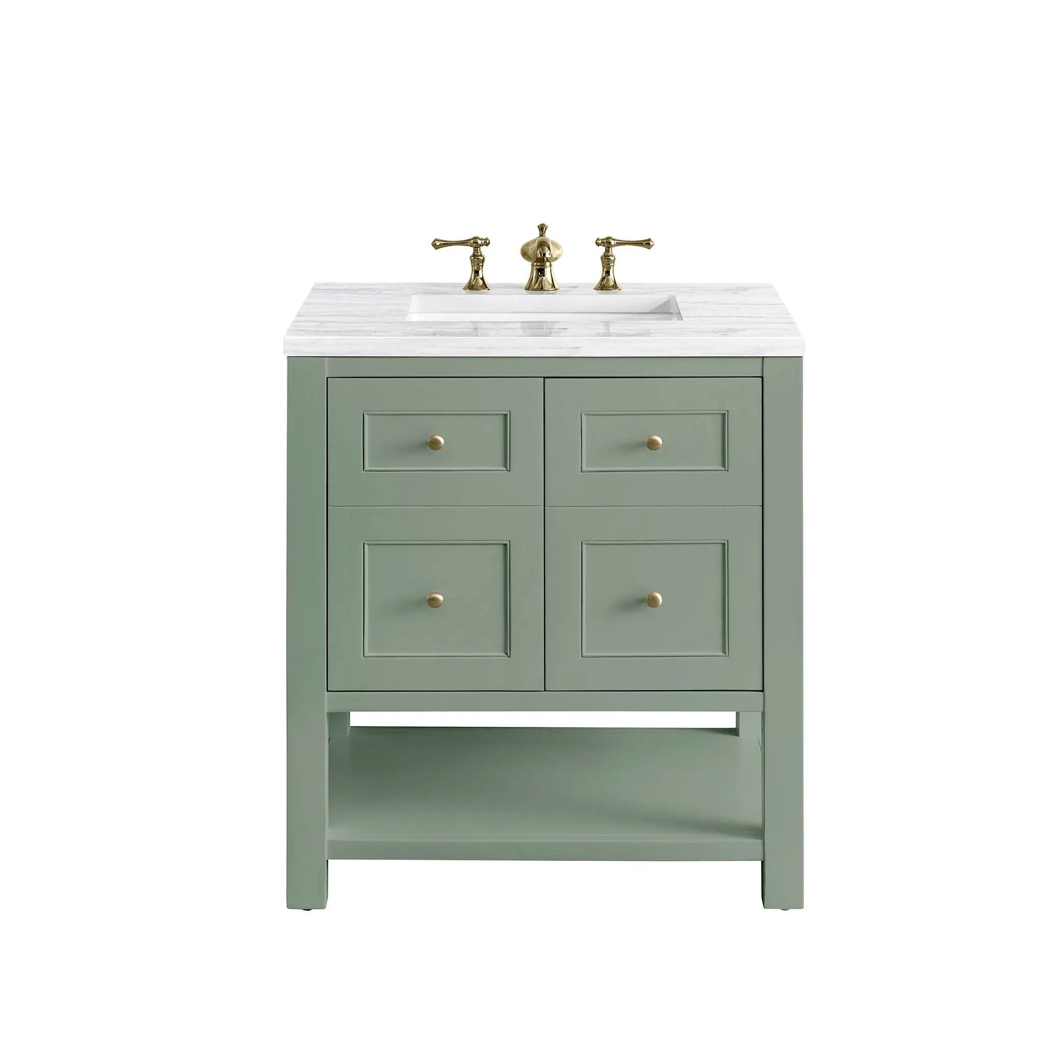 James Martin Breckenridge 30" Single Vanity Set - Smokey Celadon by James Martin Vanities
