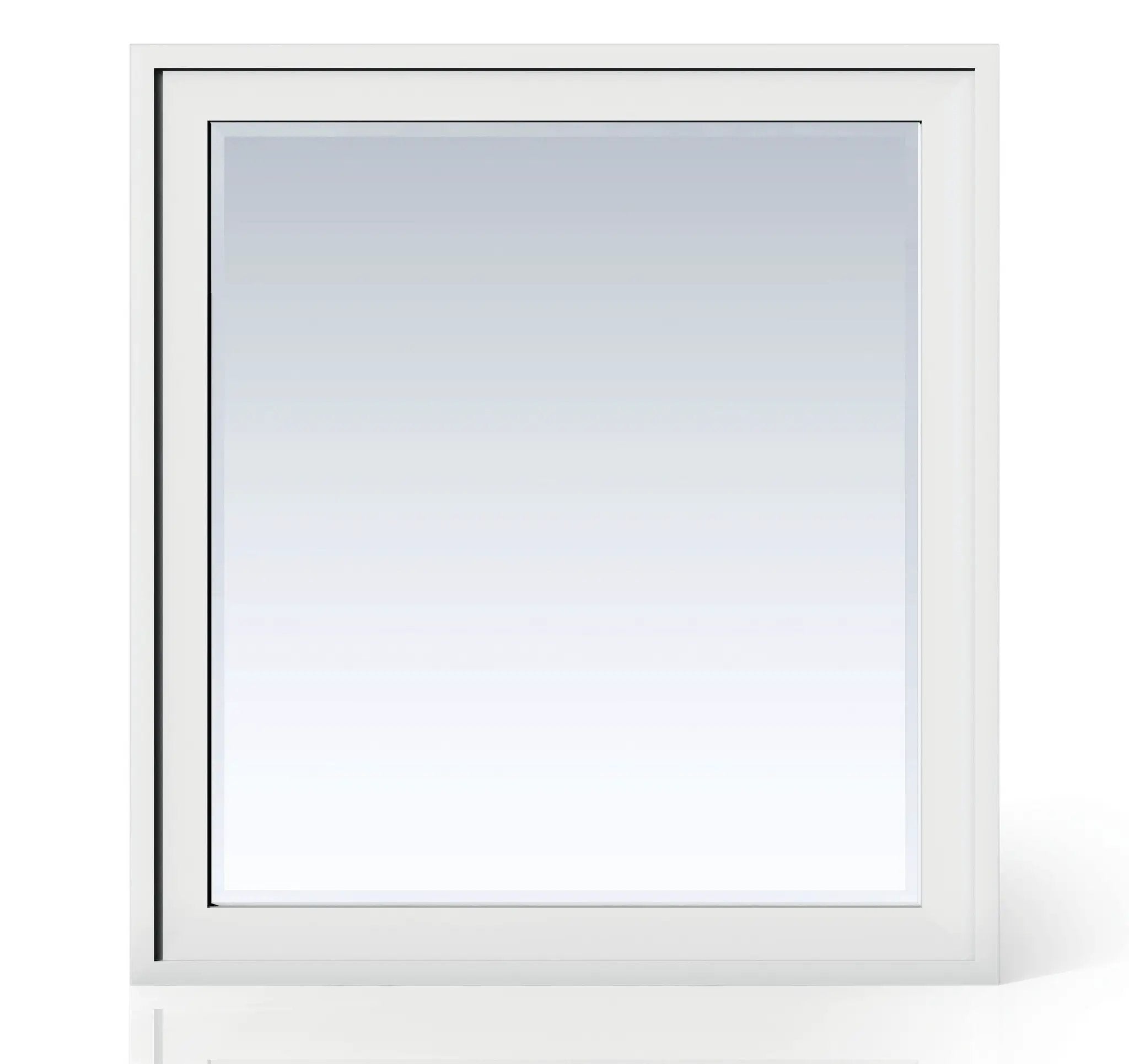 glossy white mirror