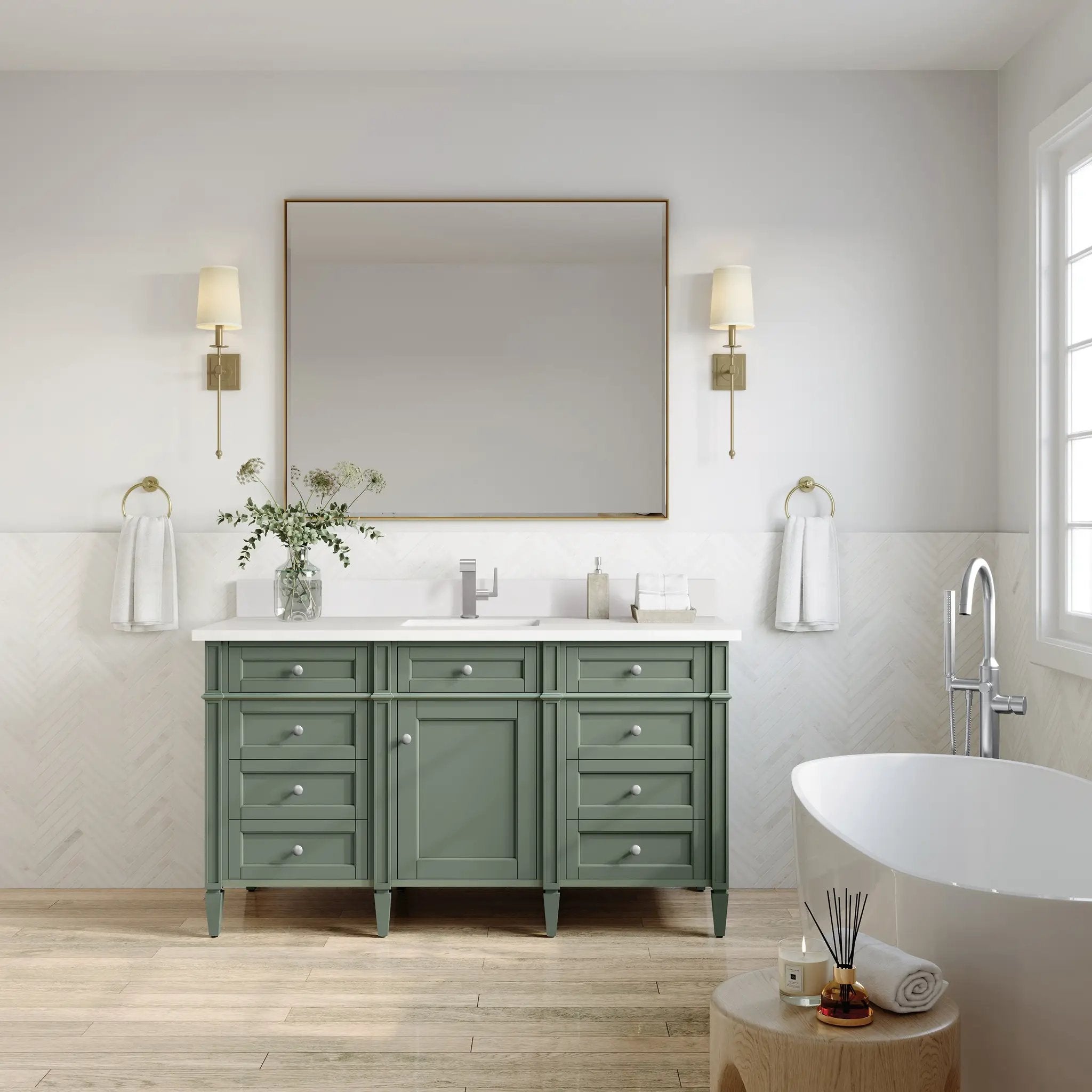 smokey celadon vanity