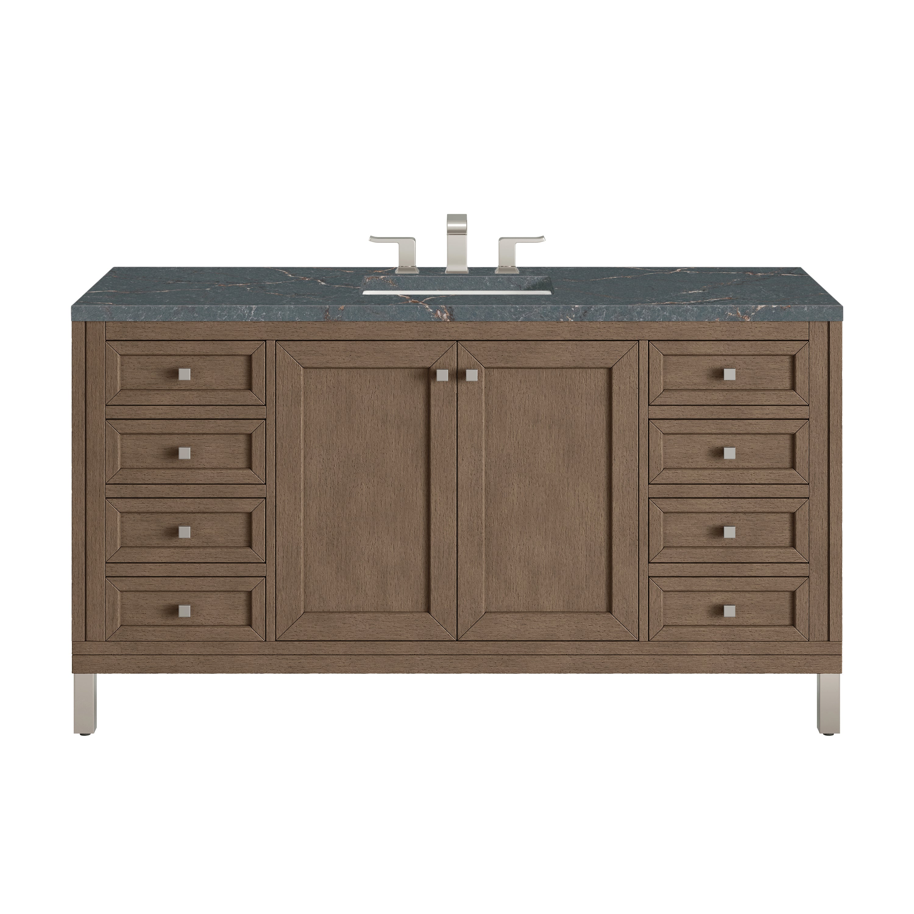 James Martin Vanities Chicago 60" Single Vanity - Whitewashed Walnut