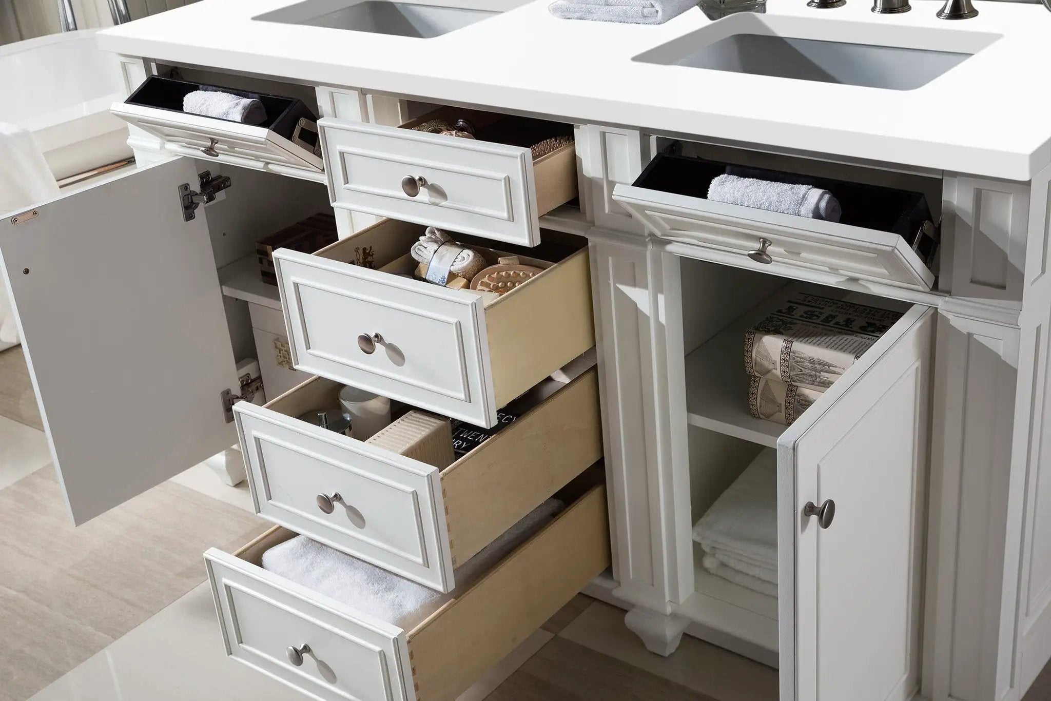 bright white vanity