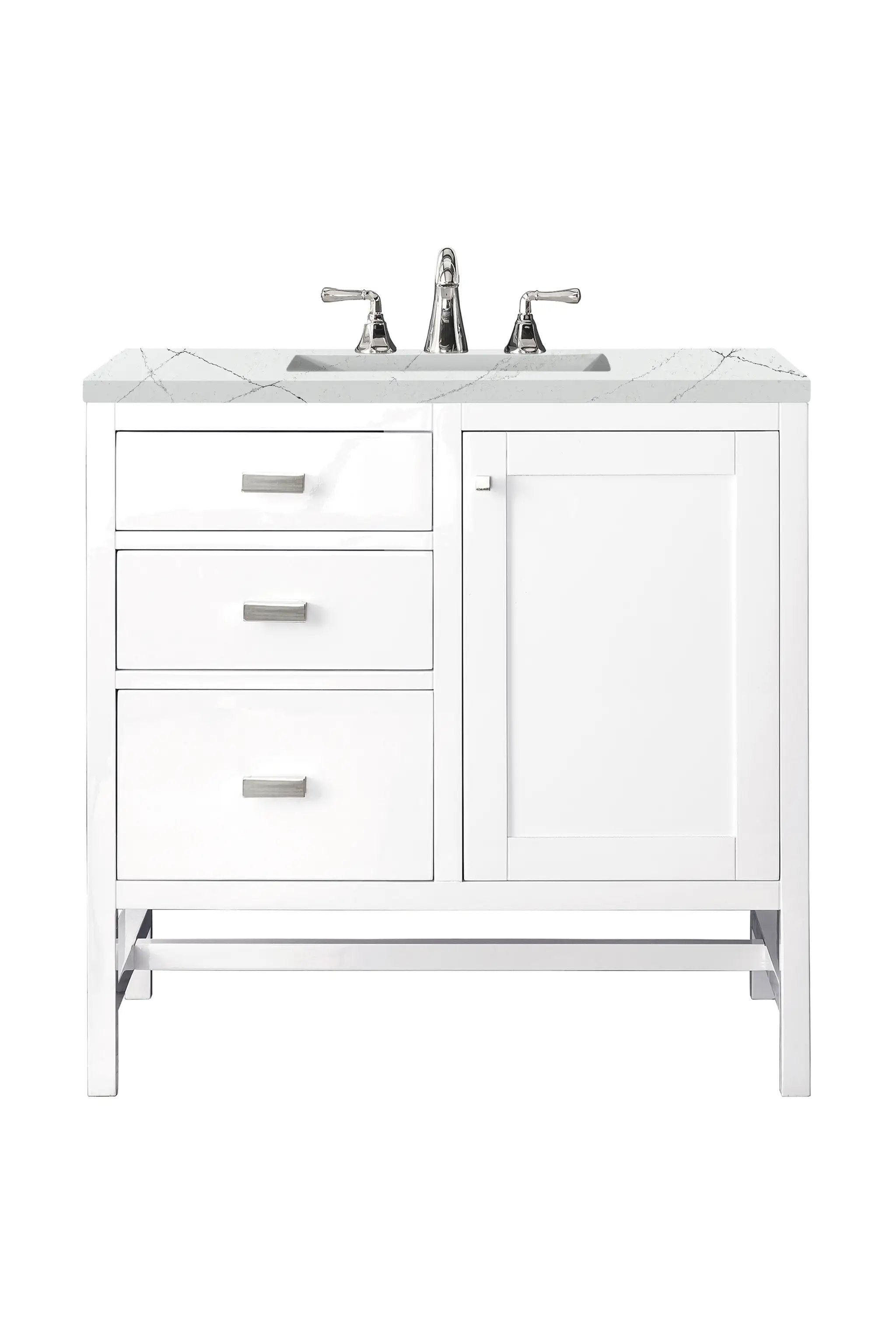 James Martin Addison 36" Single Vanity Set - Glossy White by James Martin Vanities