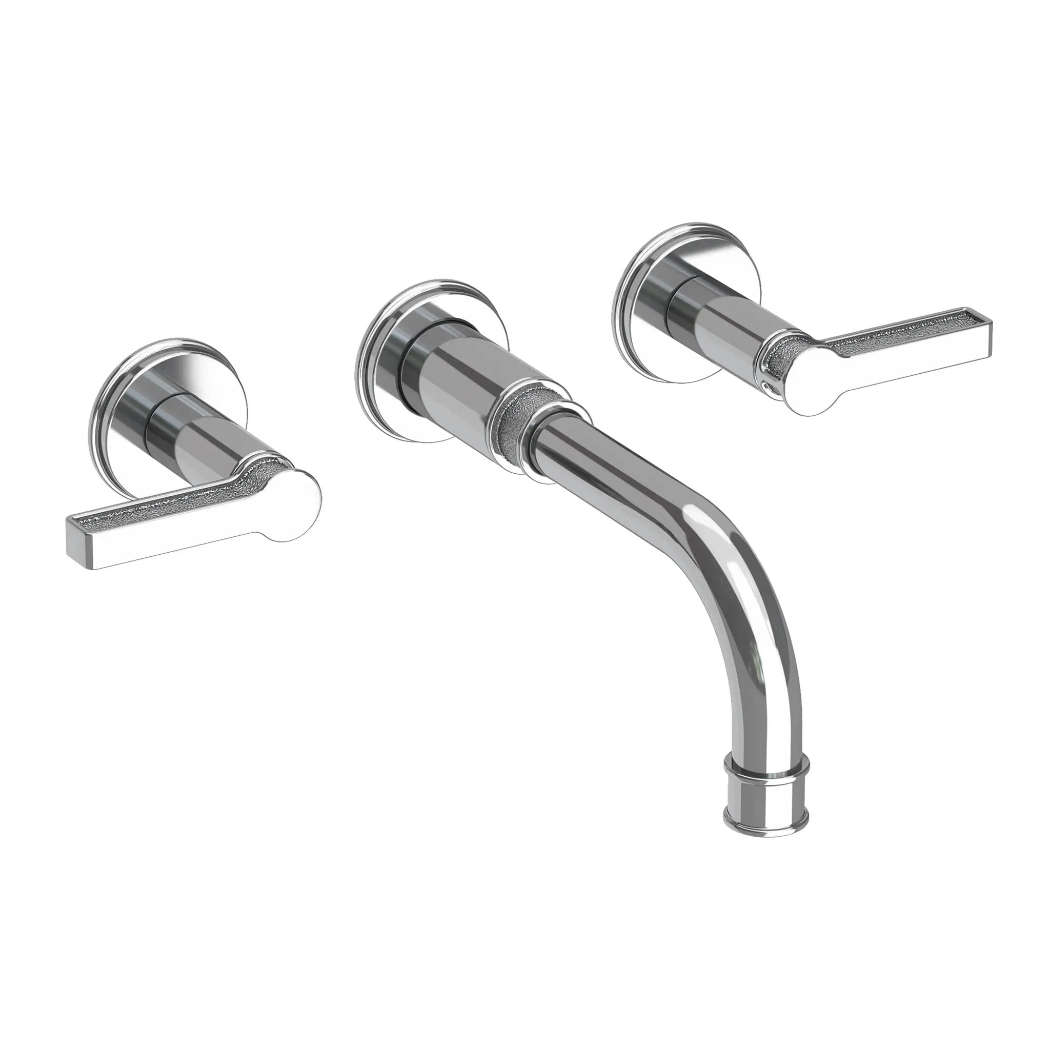 polished chrome lavatory faucet