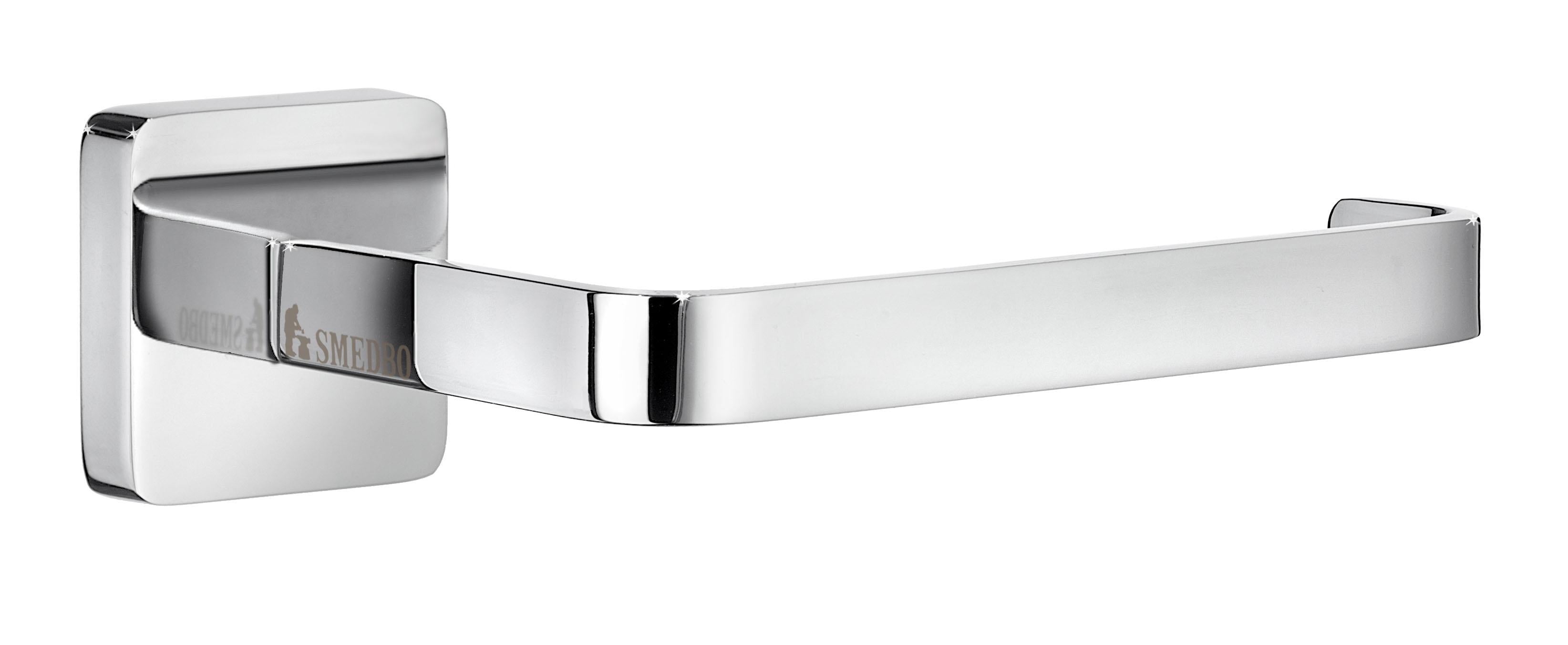 polished chrome toilet roll holder