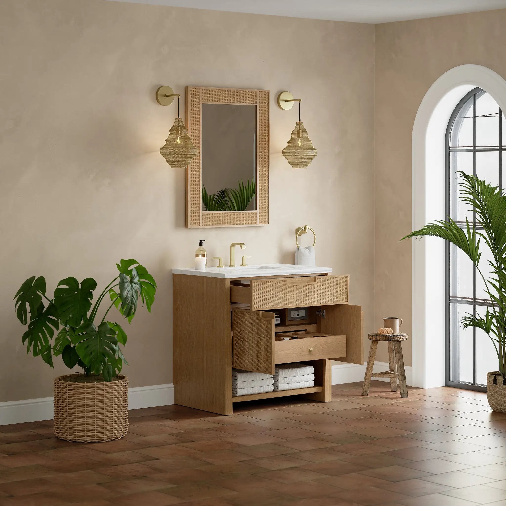 seaside oak vanity