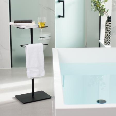 matt black wine stand