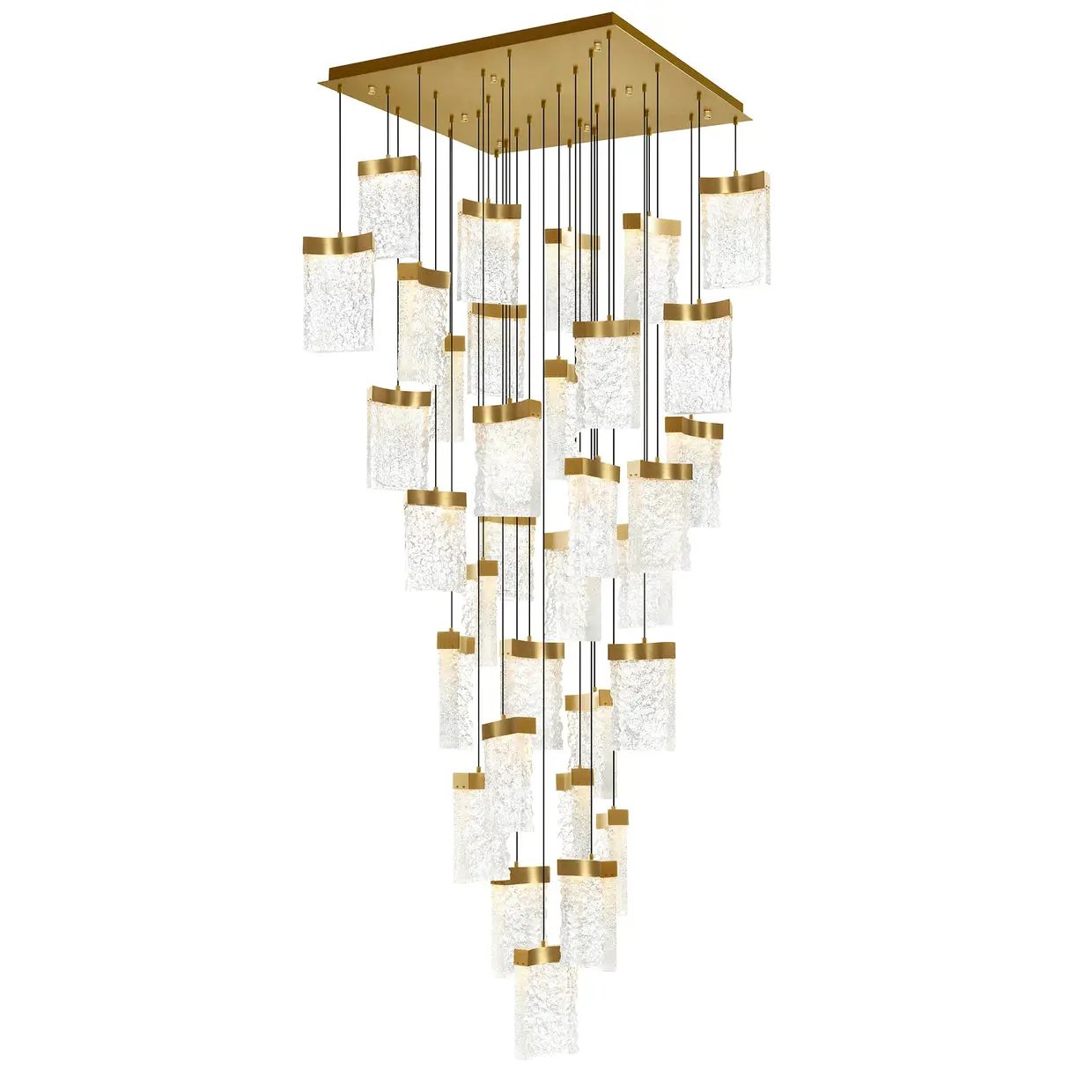 CWI Lighting Lava Integrated LED 36" Chandelier with Handcrafted Glass by CWI Lighting