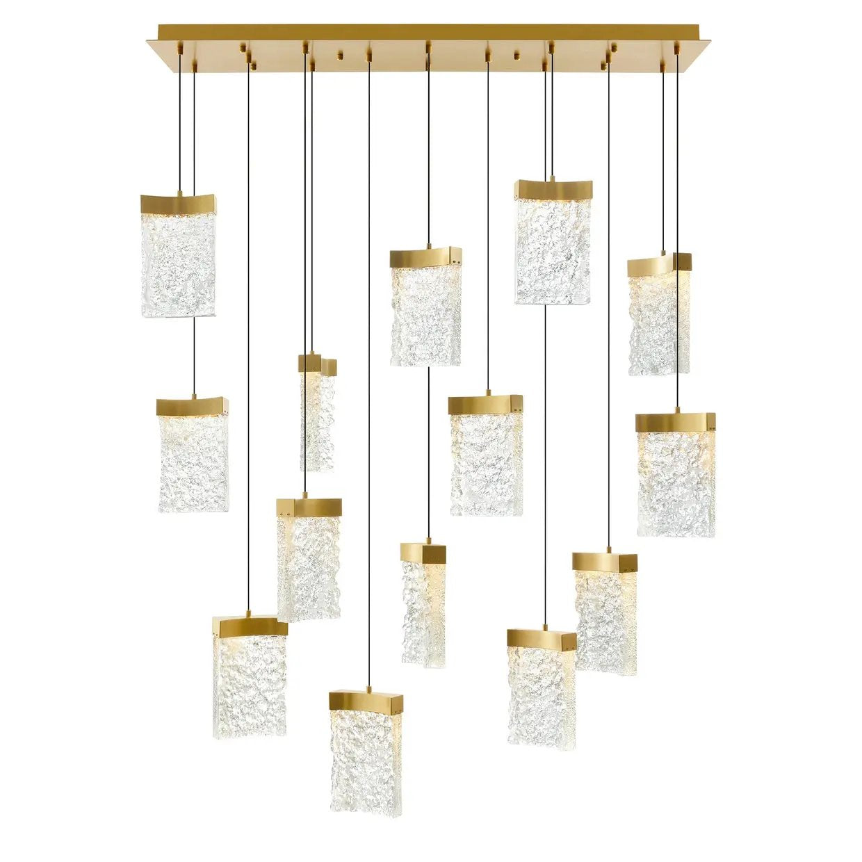 CWI Lighting Lava Integrated LED 48" Chandelier with Handcrafted Glass by CWI Lighting